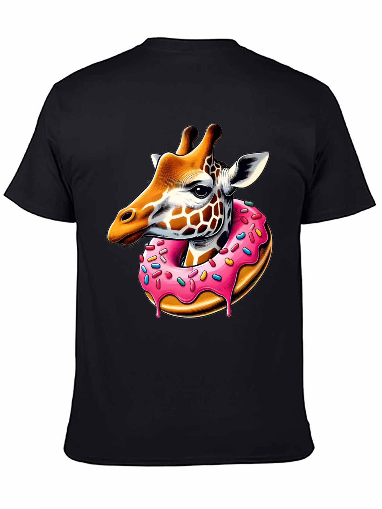 Black Giraffe Donut T-Shirt: Sweet Style! view 4
