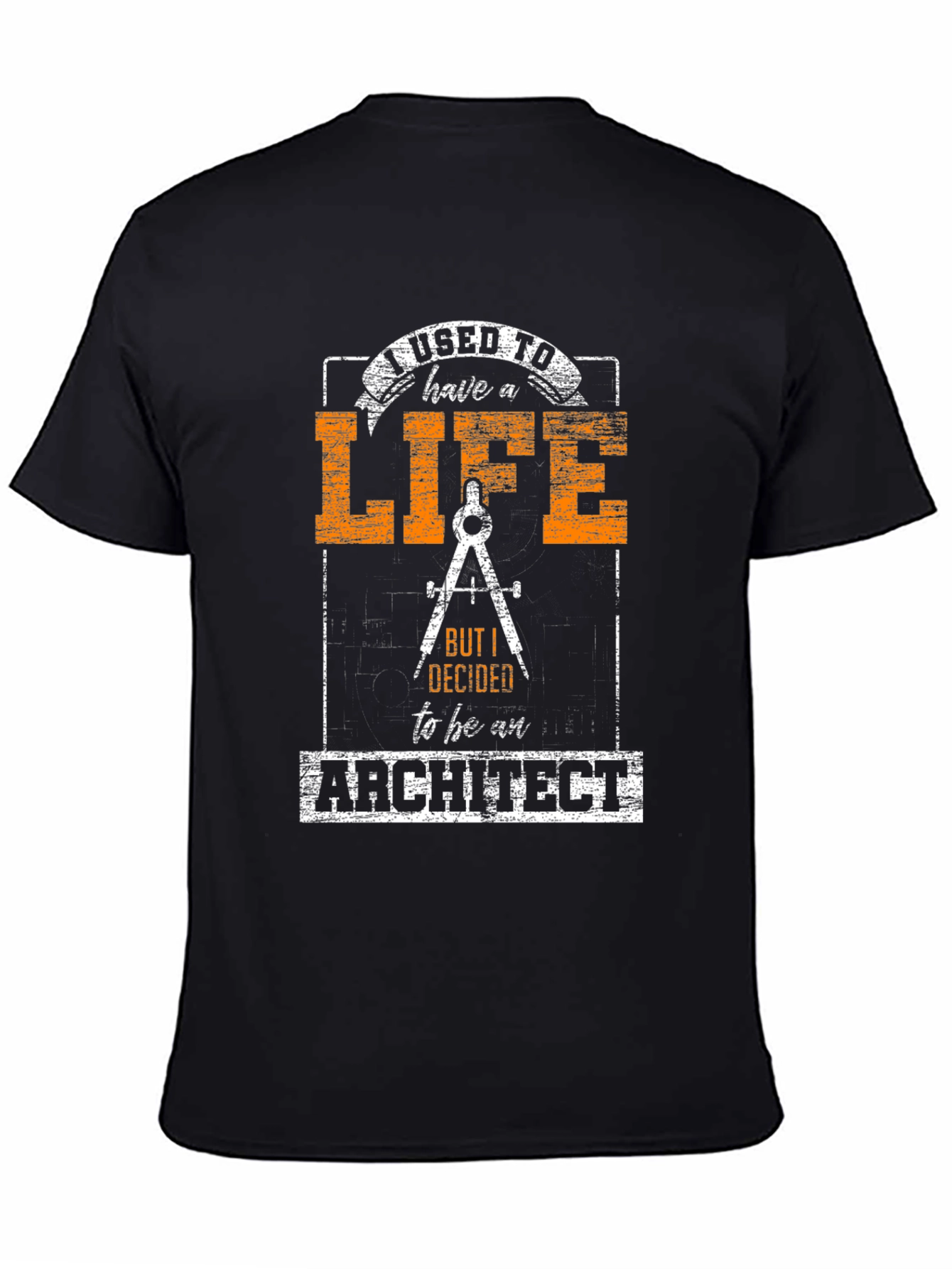 Black Architect T-Shirt: I Used To Have A Life view 4