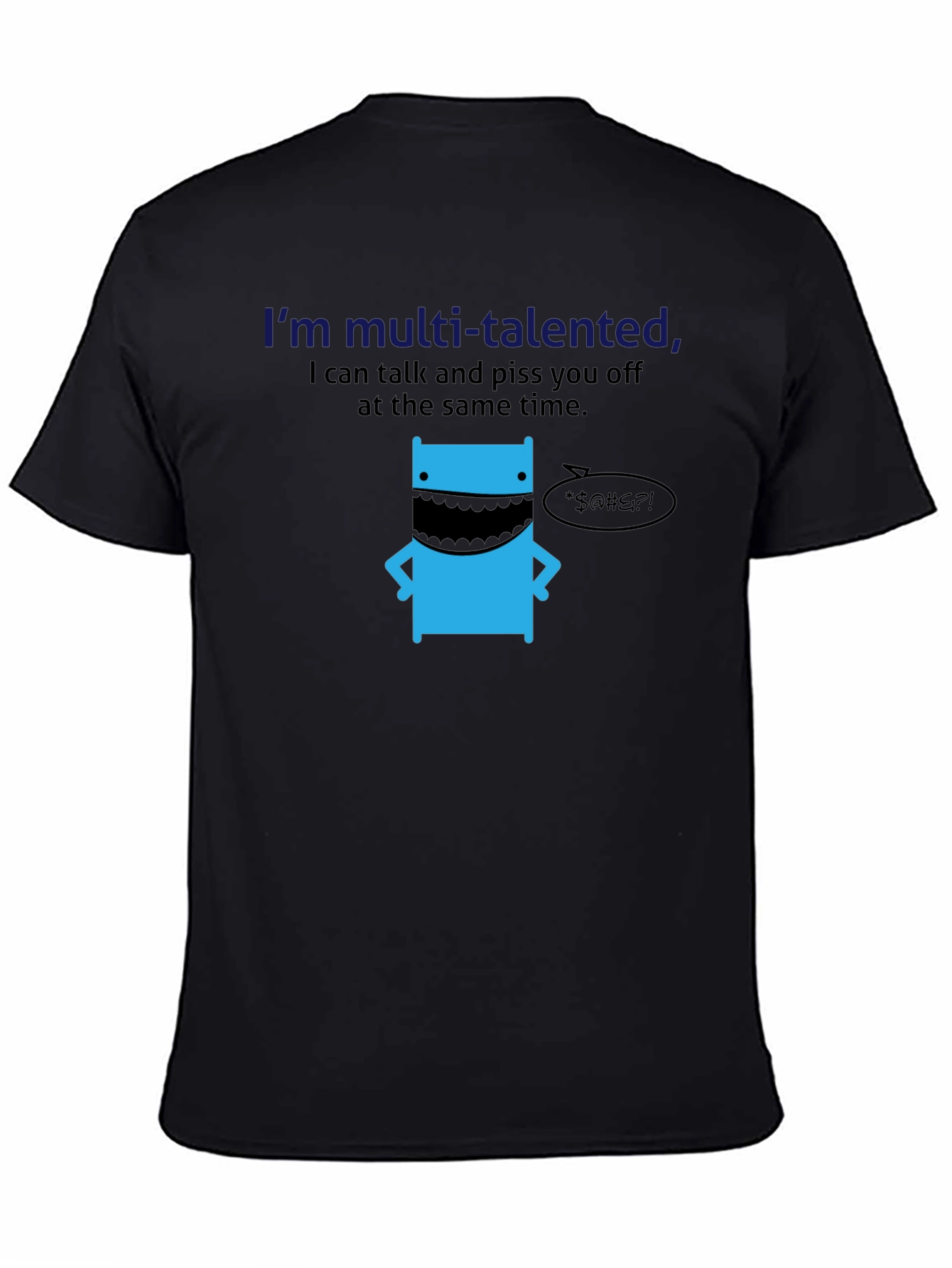 Black Multi-Talented Funny Graphic T-Shirt view 4