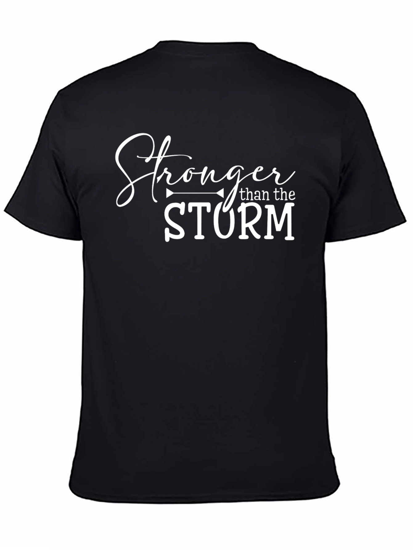Black Stronger Than The Storm Black Graphic Tee view 4