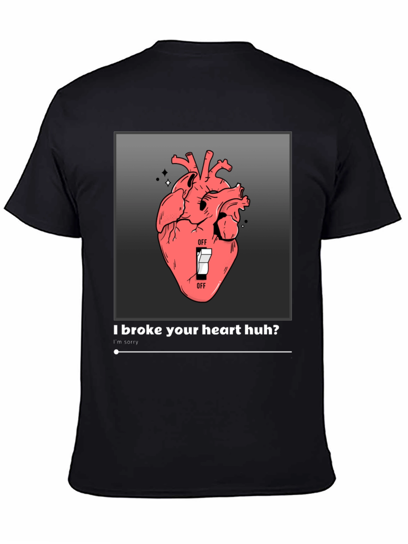 Black Broken Heart T-Shirt view 4