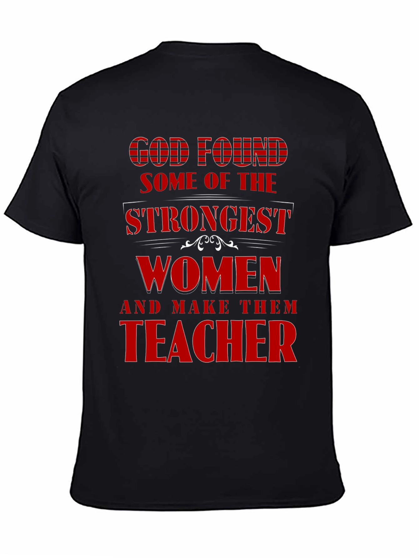 Black Strong Women Teacher T-Shirt, God Found view 4