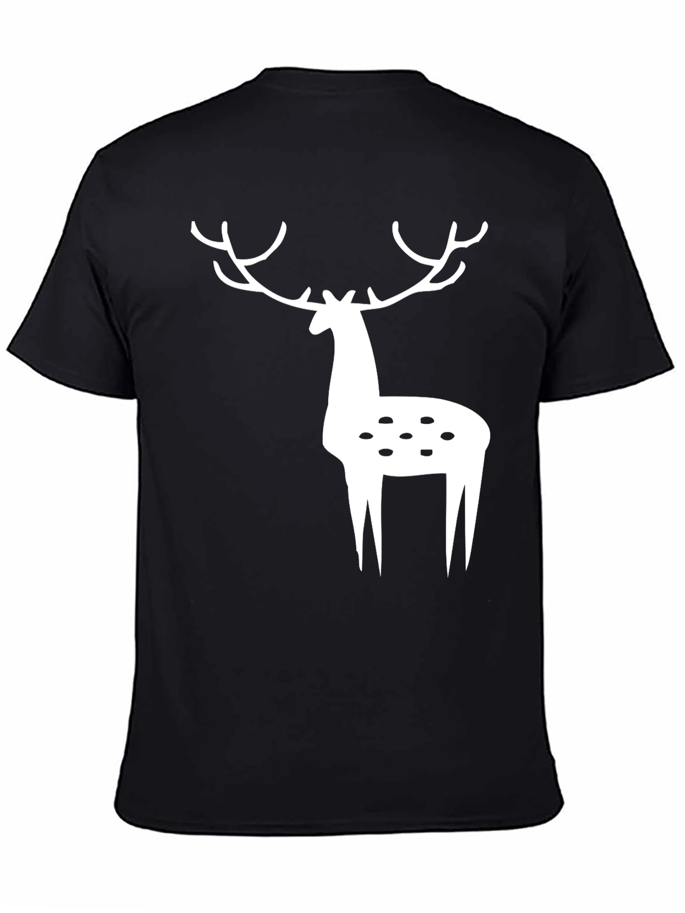 Black Deer Graphic Tee - Black Casual Shirt view 4