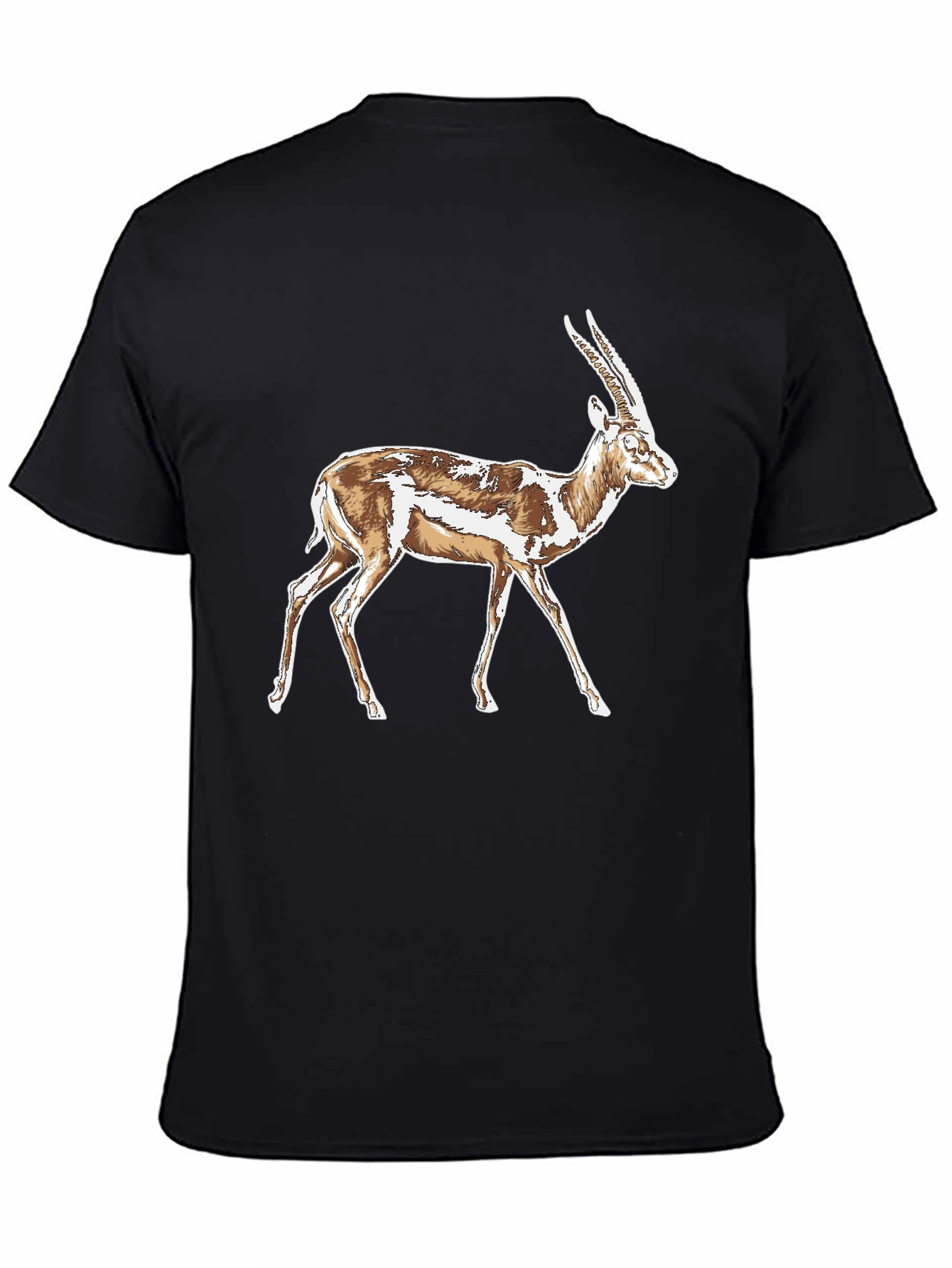 Black Gazelle Graphic T-Shirt - Stylish Animal Print Tee view 4