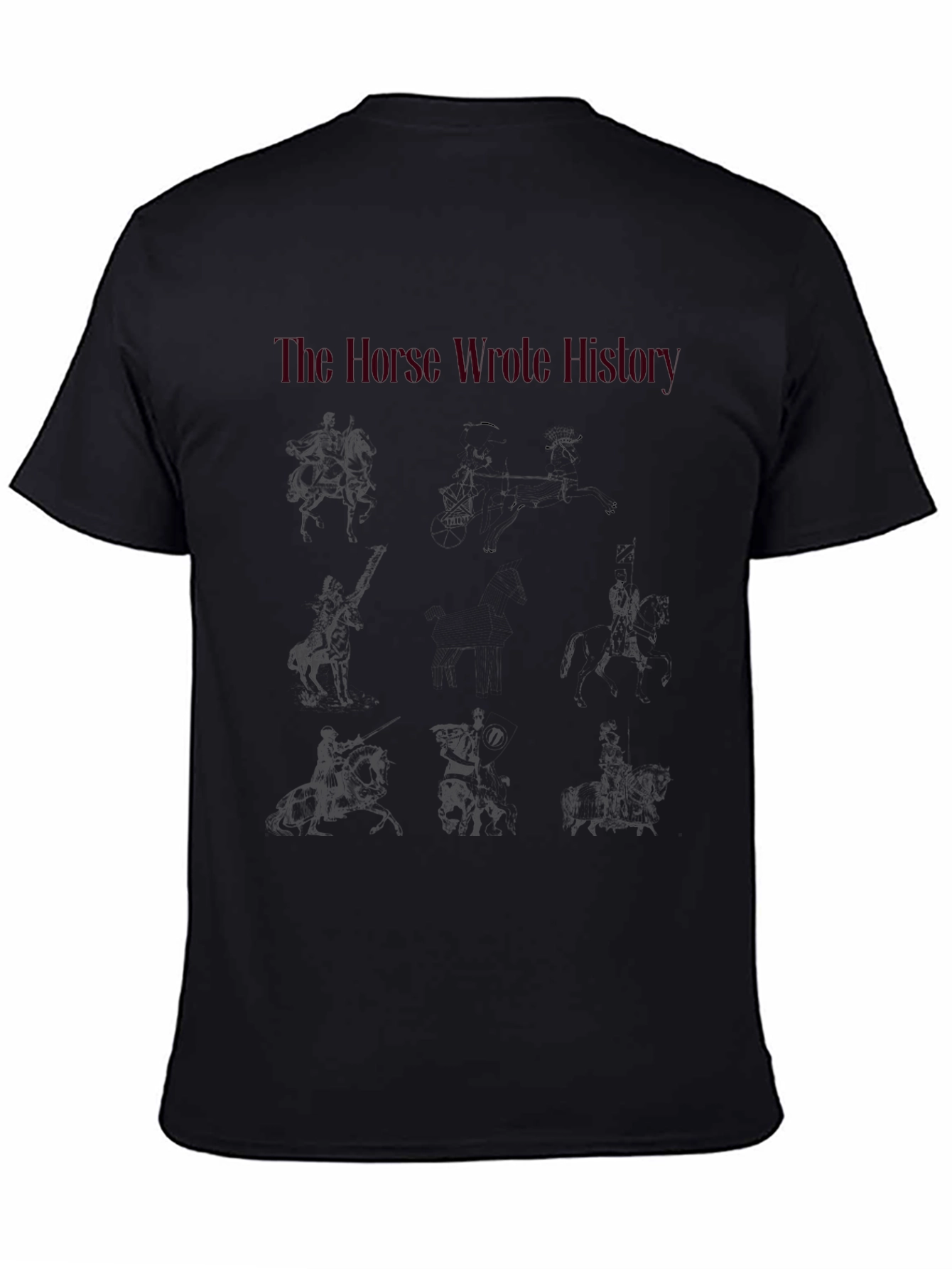Black The Horse Wrote History Graphic Tee view 4