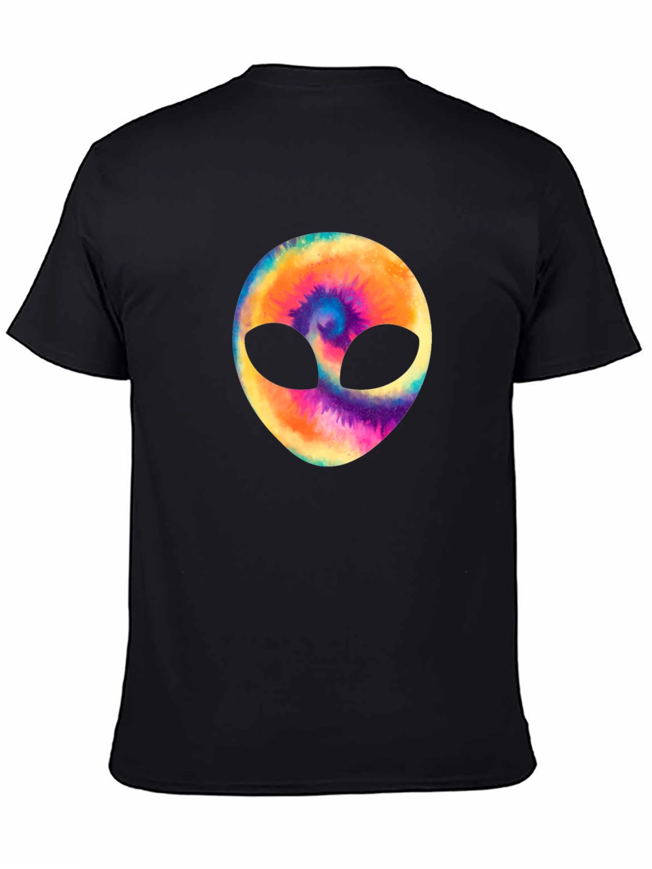 Black Alien Tie-Dye Graphic Tee - Black view 4
