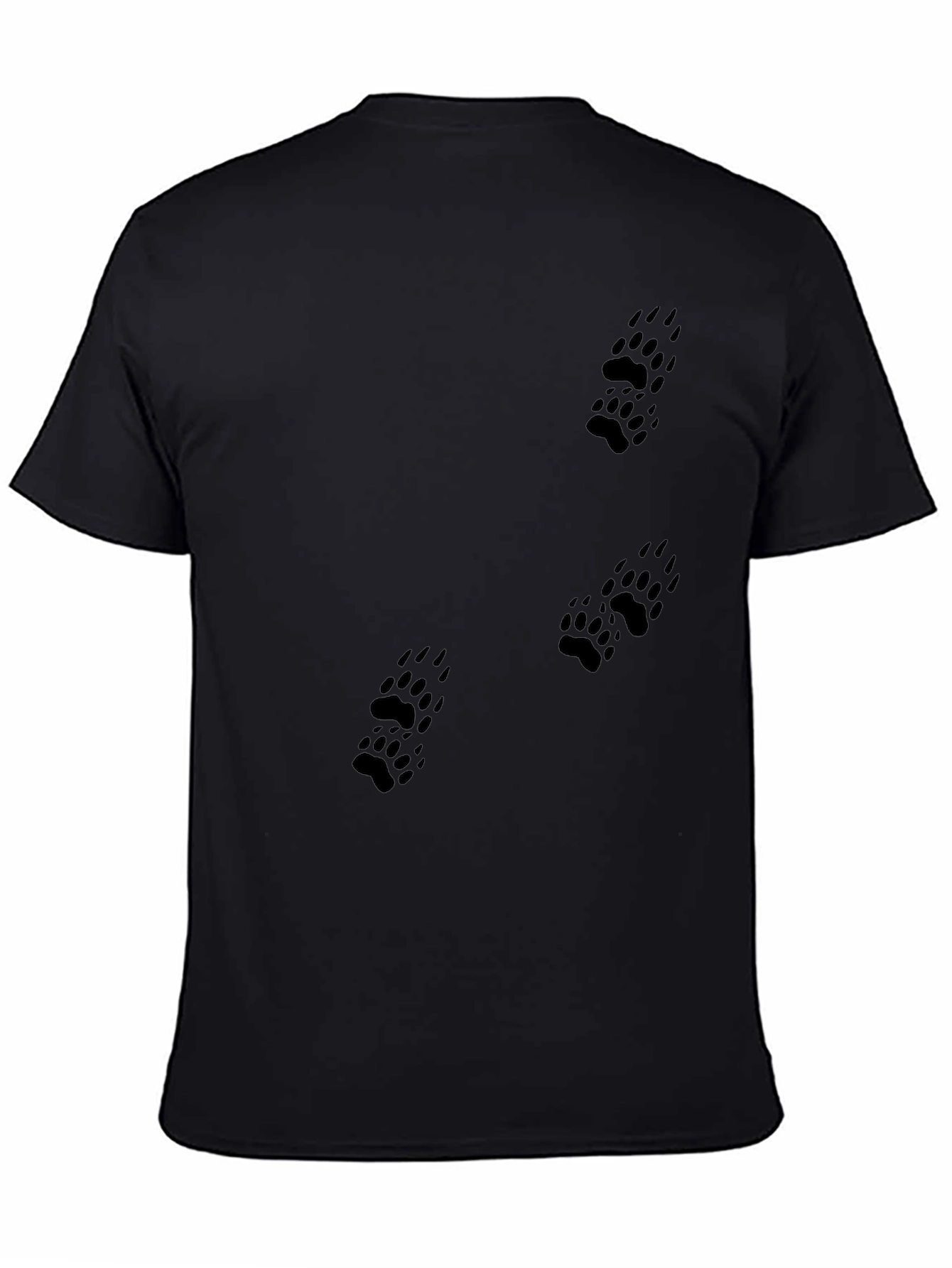 Black Black Bear Paw Print T-Shirt - Men's view 4