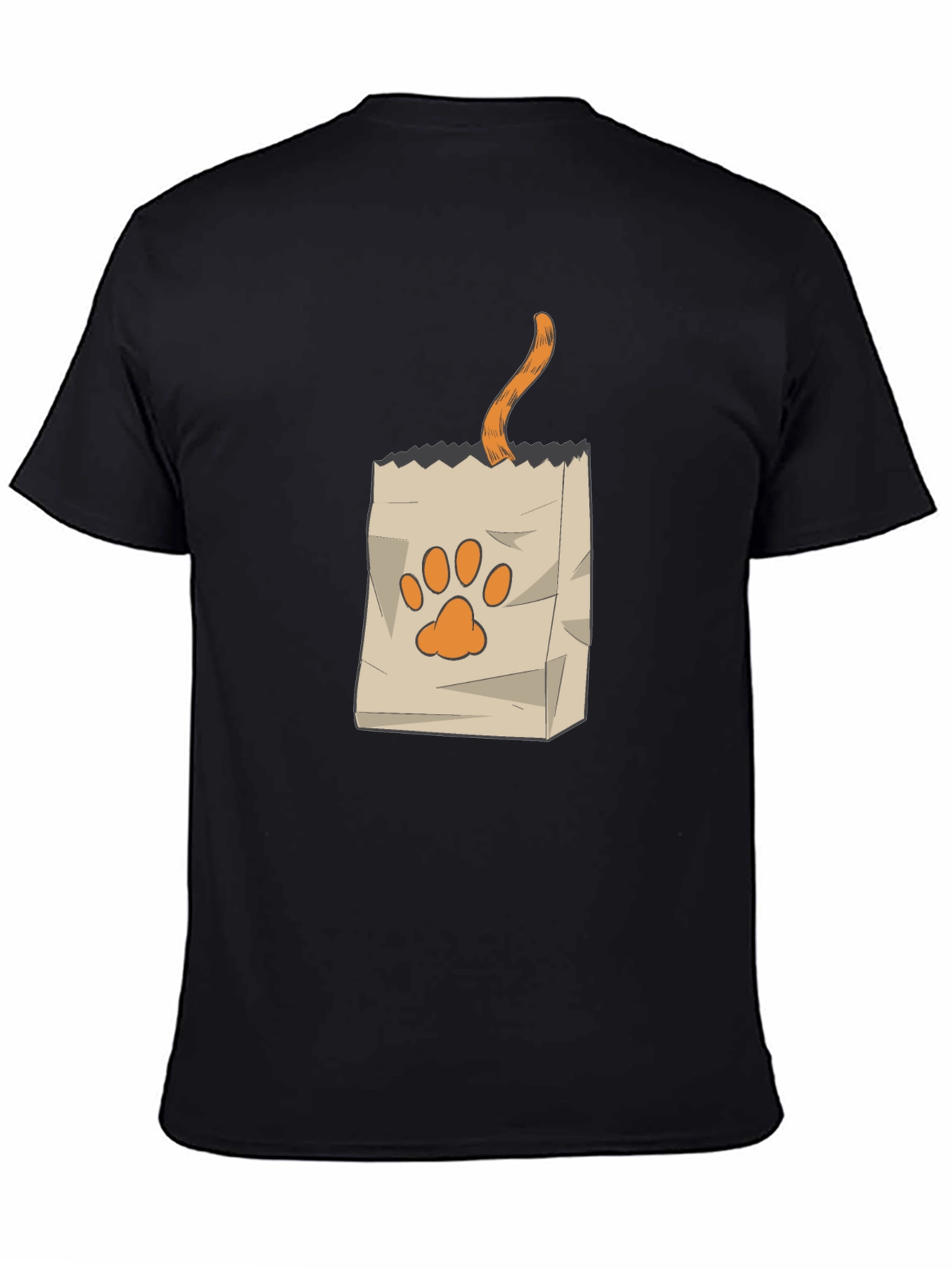 Black Cat in Bag Graphic Tee - Funny Pet Lover Shirt view 4