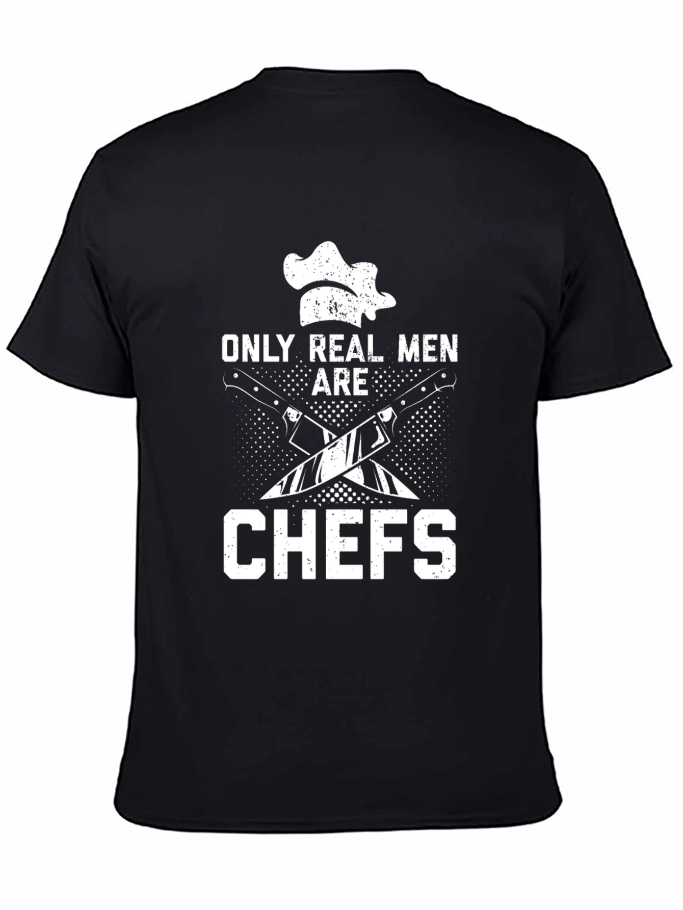 Black Only Real Men Are Chefs T-Shirt view 4