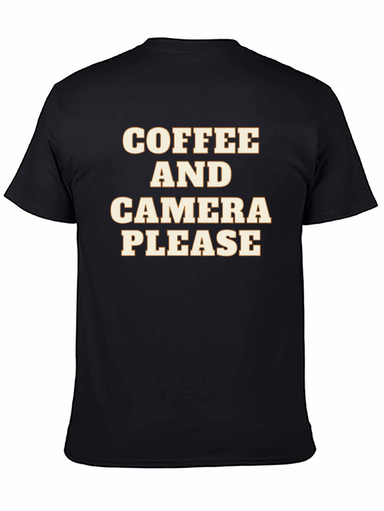 Black Coffee and Camera Please Graphic Tee view 4