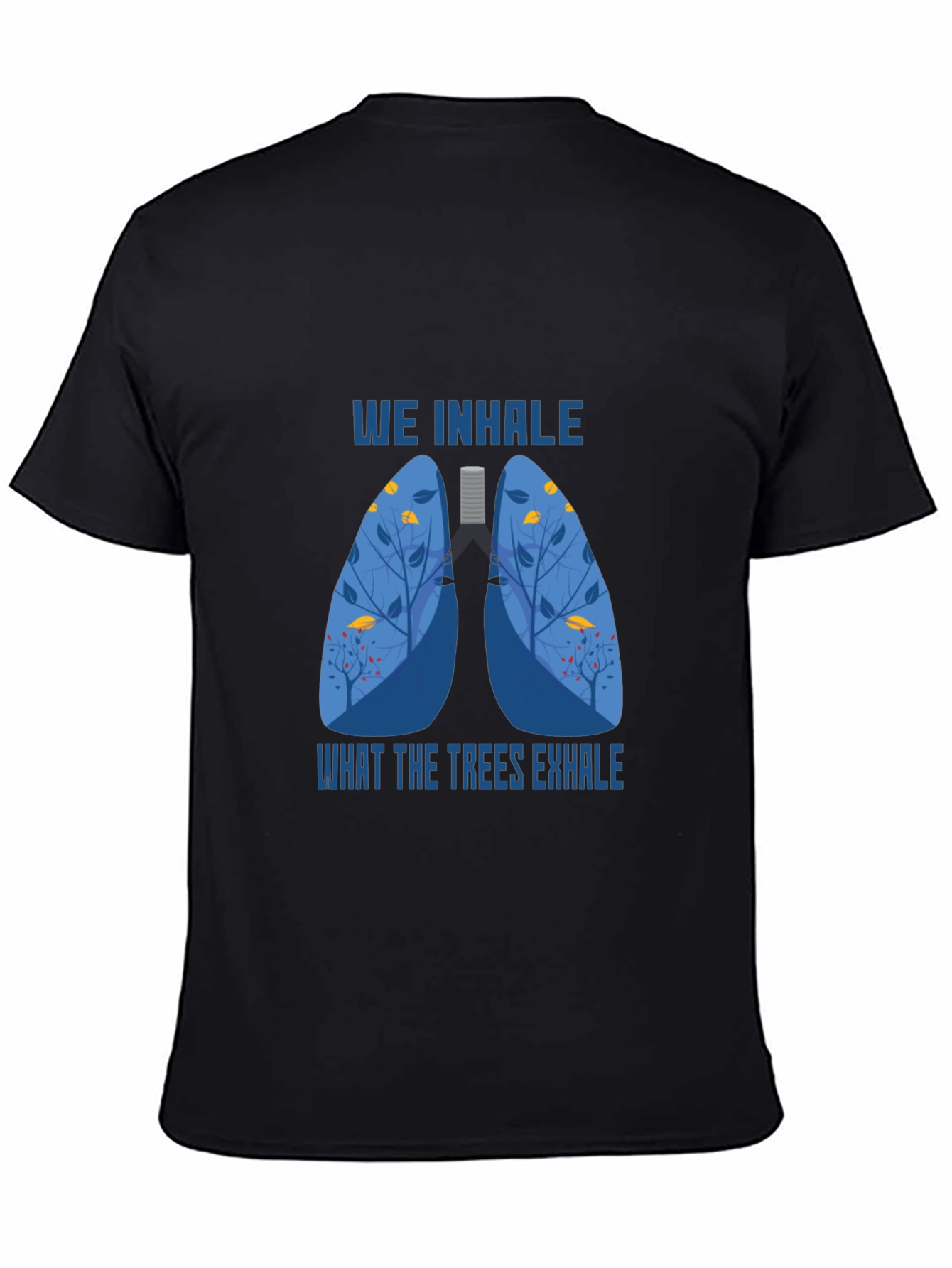Black Nature Lungs Graphic Tee - We Inhale What Trees Exhale view 4