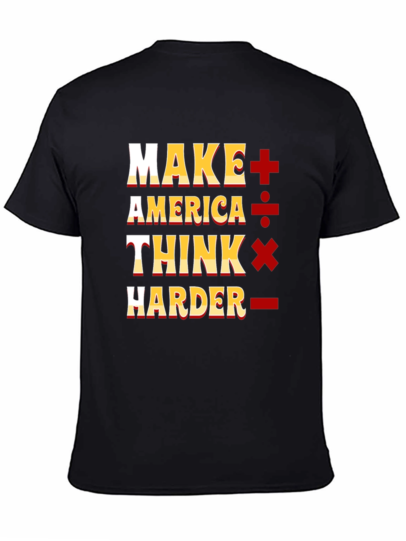 Black Make America Think Harder Graphic T-Shirt view 4