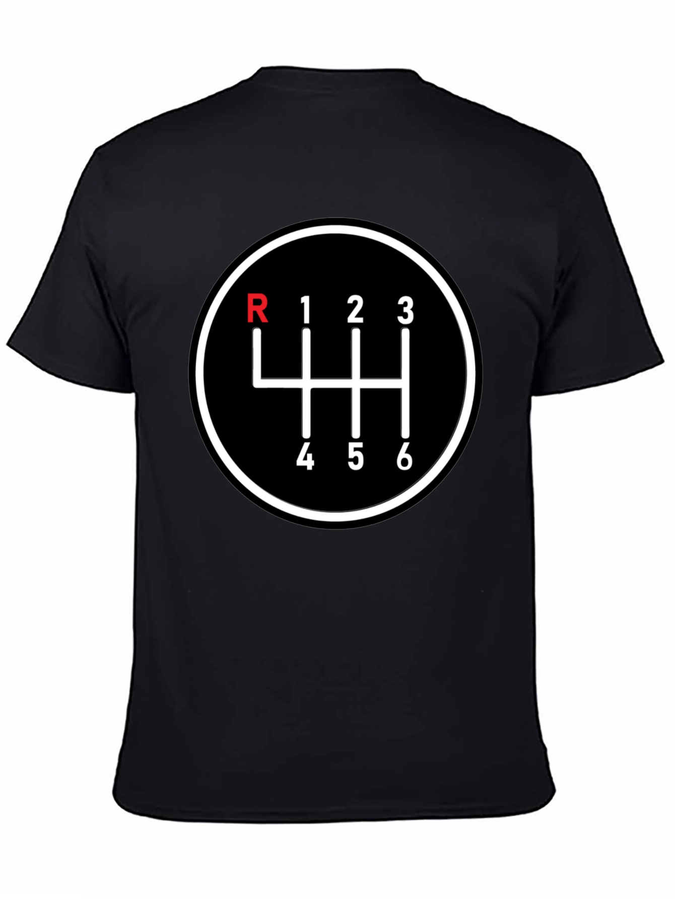 Black Manual Transmission 6-Speed T-Shirt view 4