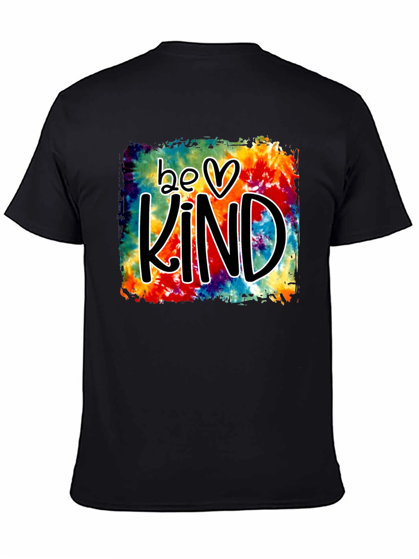 Black Be Kind Tie-Dye Graphic T-Shirt view 4