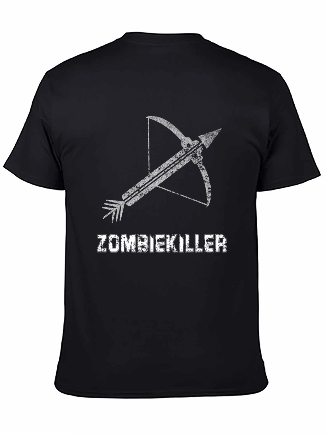 Black Zombie Killer Crossbow T-Shirt - Black view 4