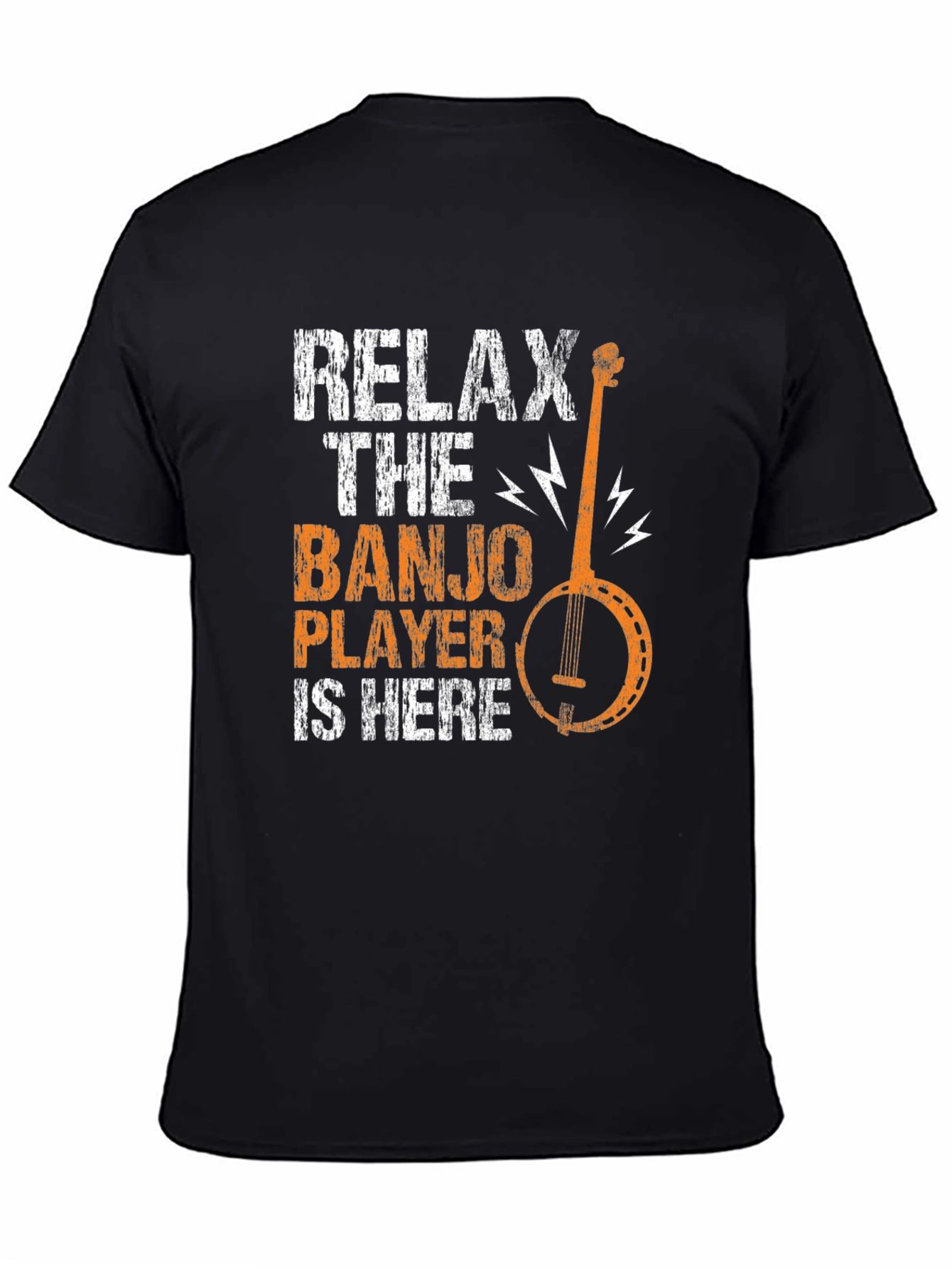 Black Relax The Banjo Player Is Here T-Shirt view 4