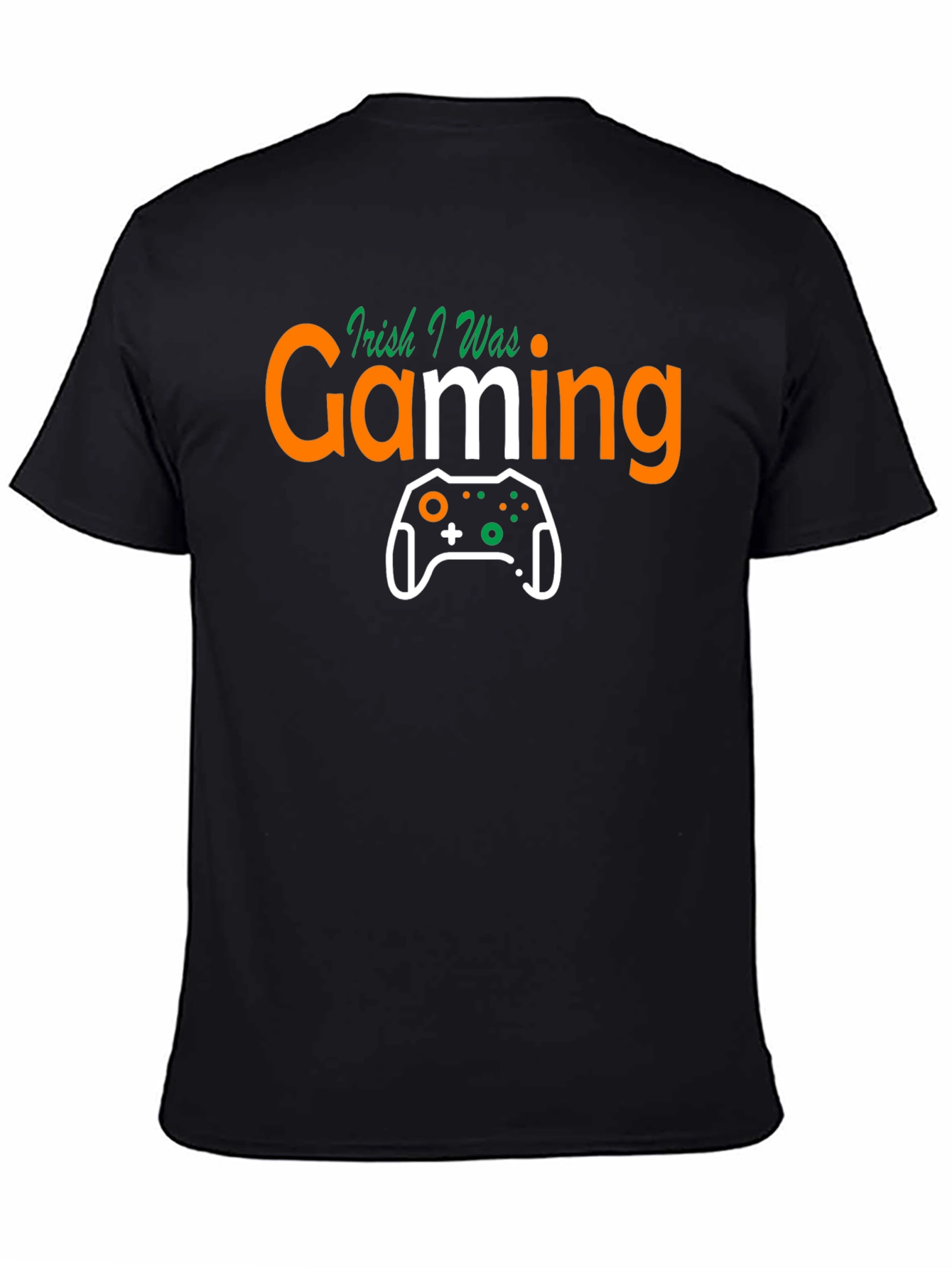 Black Irish I Was Gaming T-Shirt, St. Patrick's Day view 4