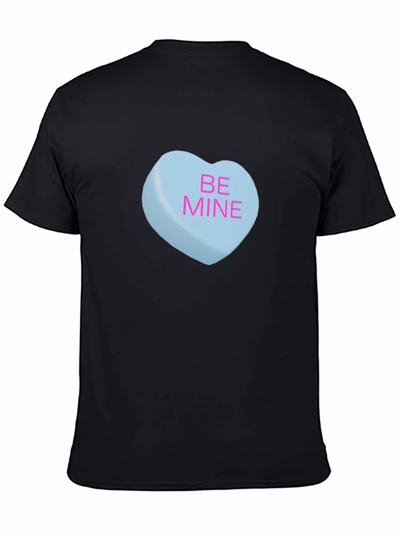 Black Be Mine Heart Candy Graphic T-Shirt view 4