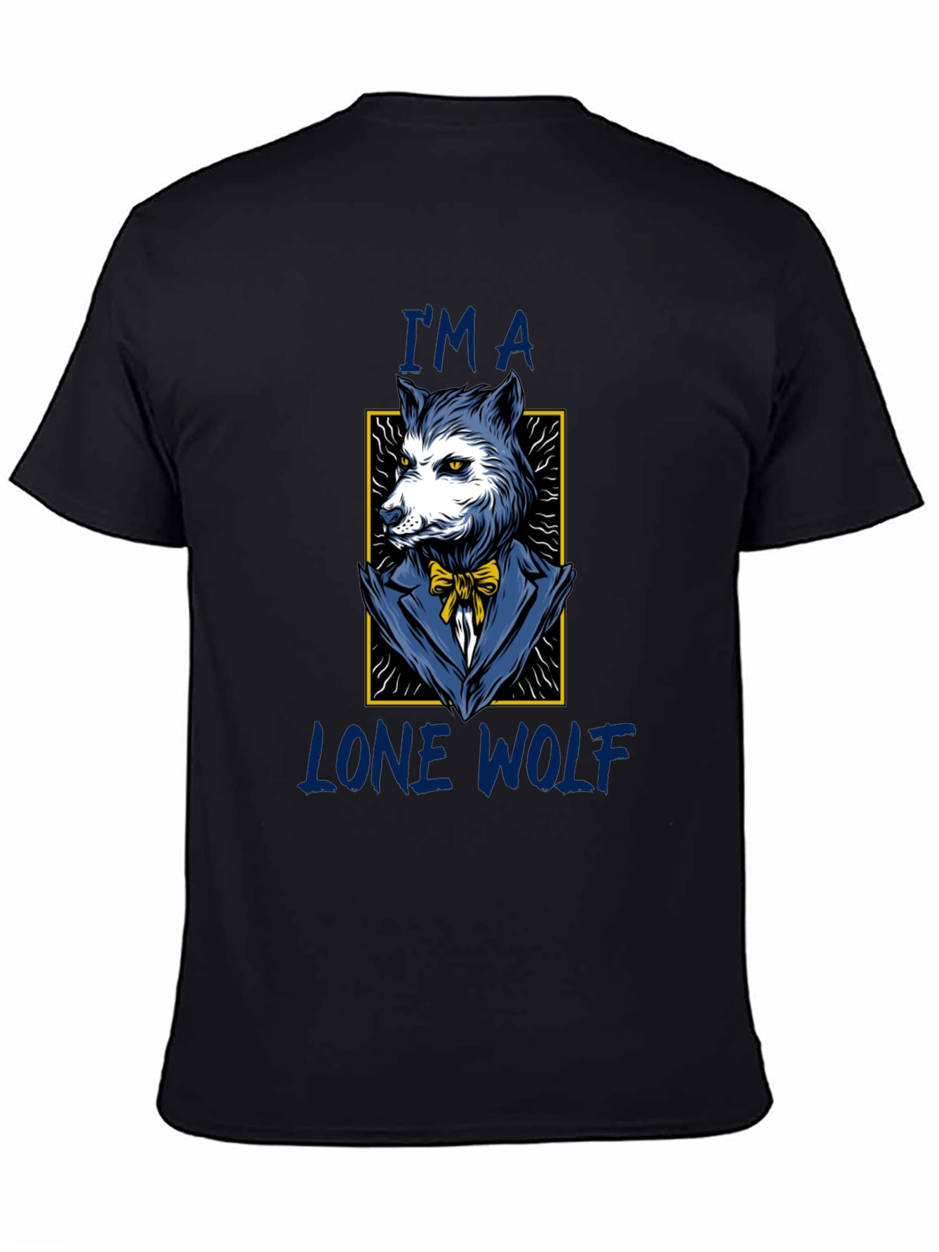 Black Lone Wolf T-Shirt - Stylish Animal Graphic Tee view 4