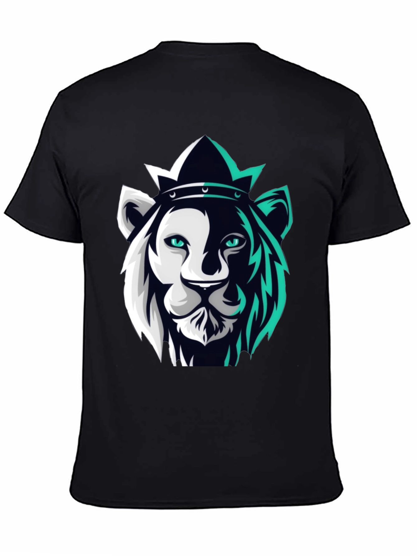 Black Lion King Graphic Tee - Modern Black T-Shirt view 4