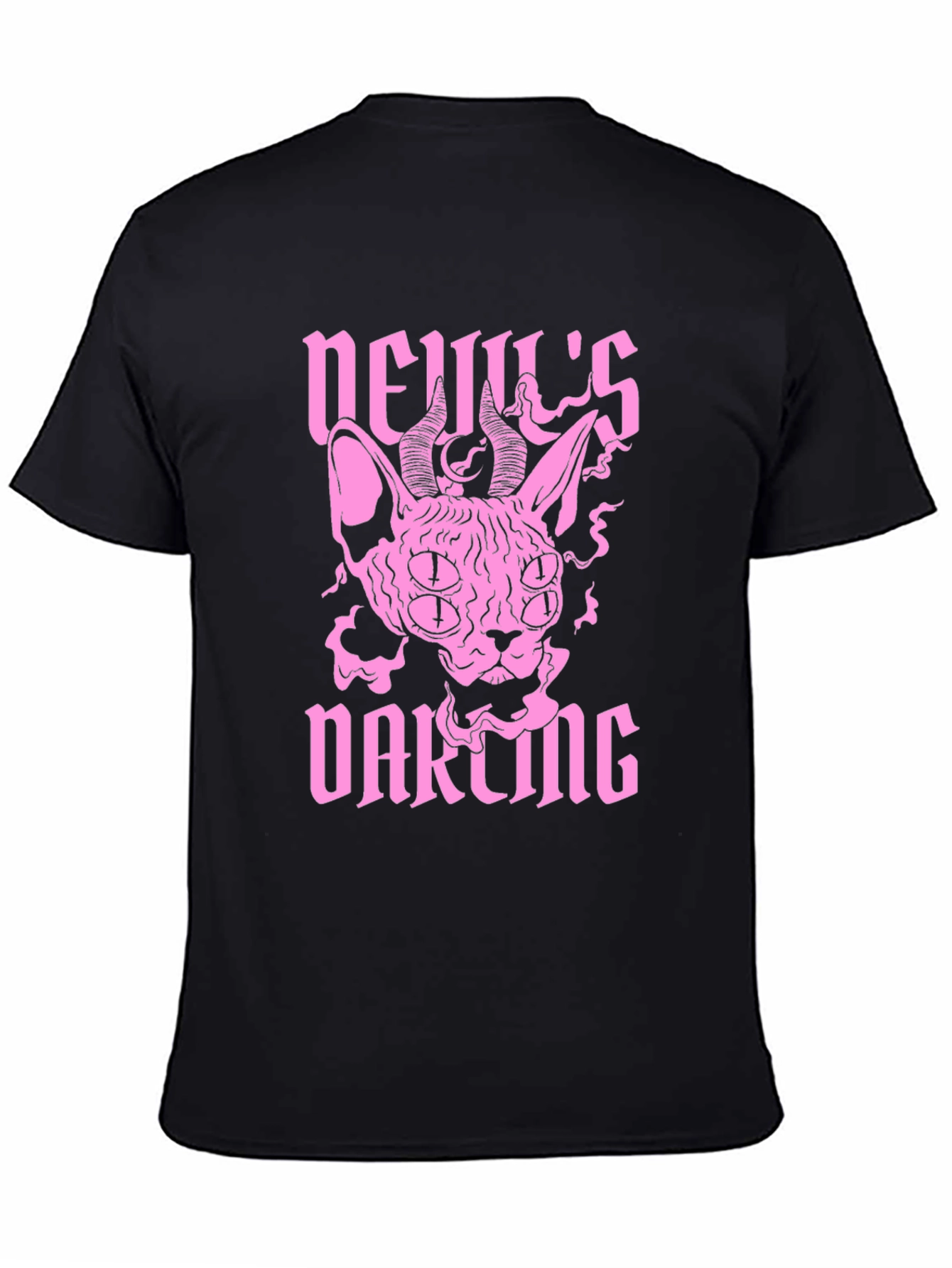 Black Devil's Darling Black Graphic T-Shirt view 4