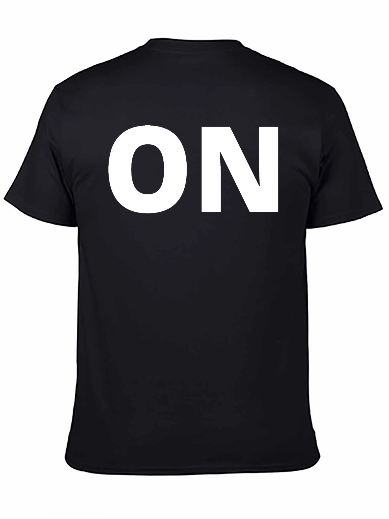 Black Bold "ON" Graphic Black T-Shirt view 4