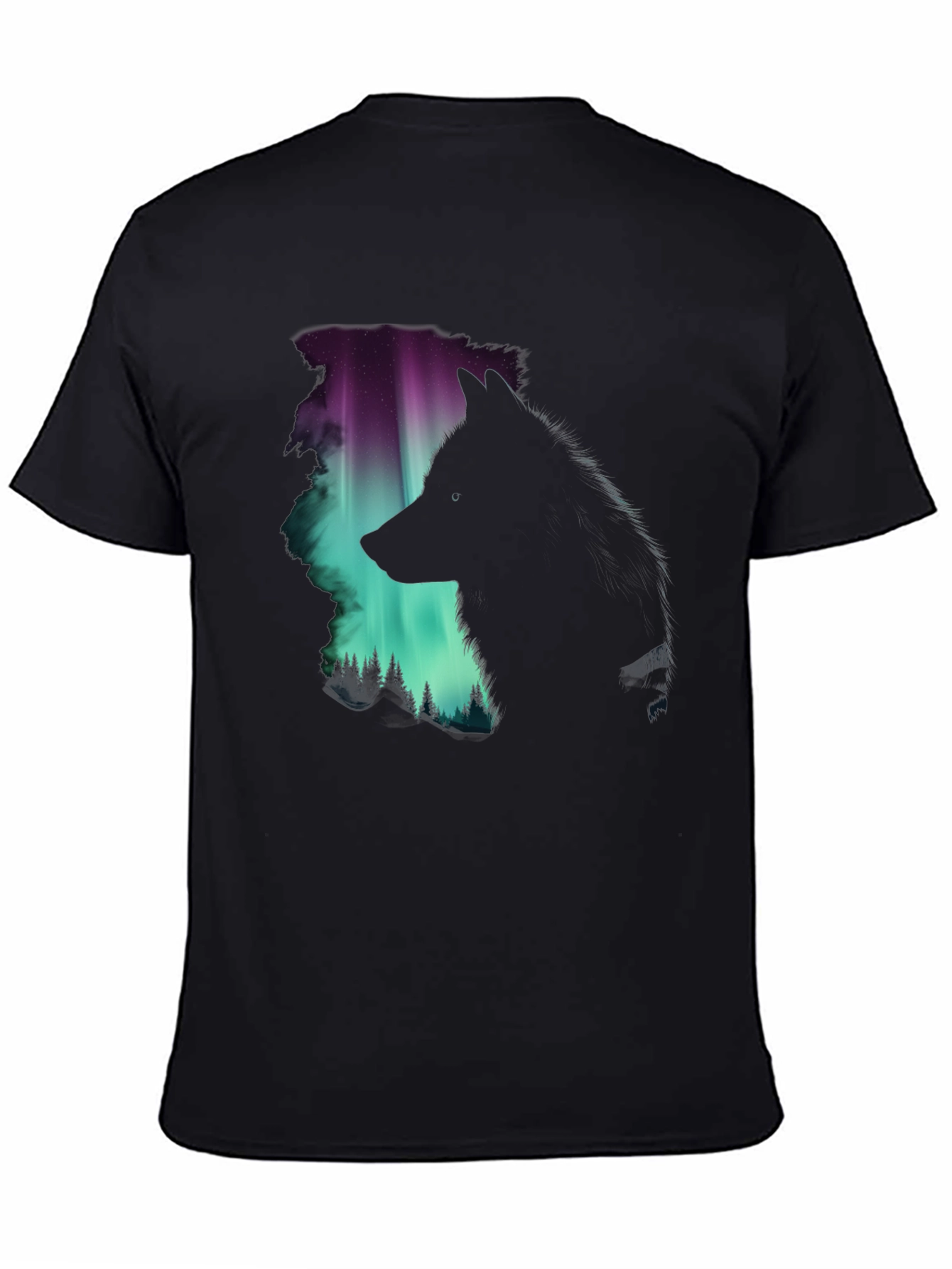 Wolf Aurora Graphic Tee - Nature's Embrace - 4