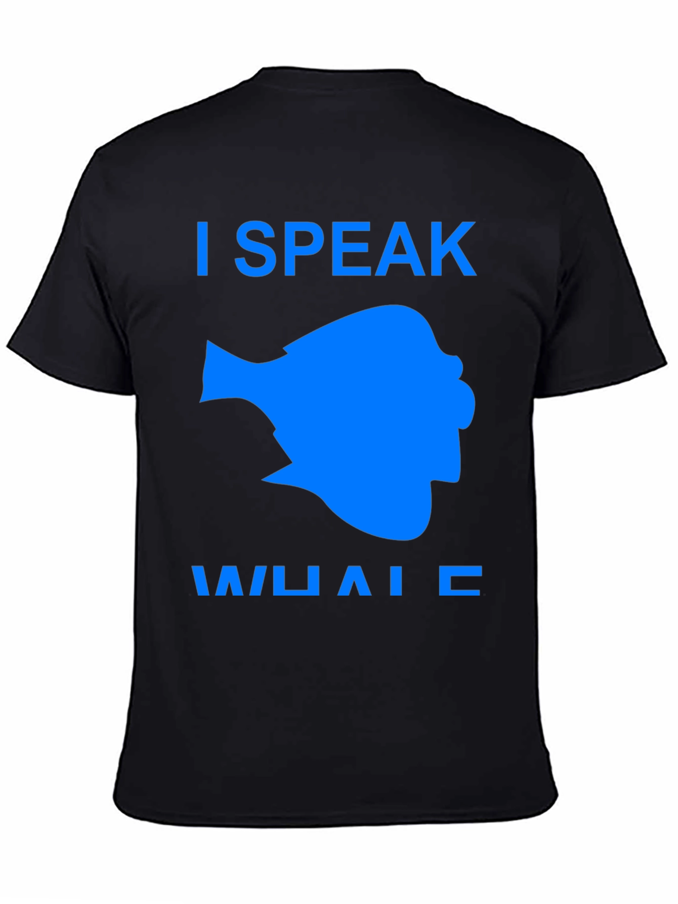 Black I Speak Whale Graphic T-Shirt view 4