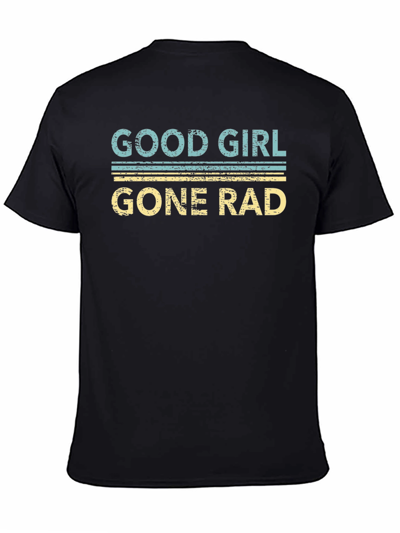 Black Good Girl Gone Rad Black Graphic Tee Shirt view 4