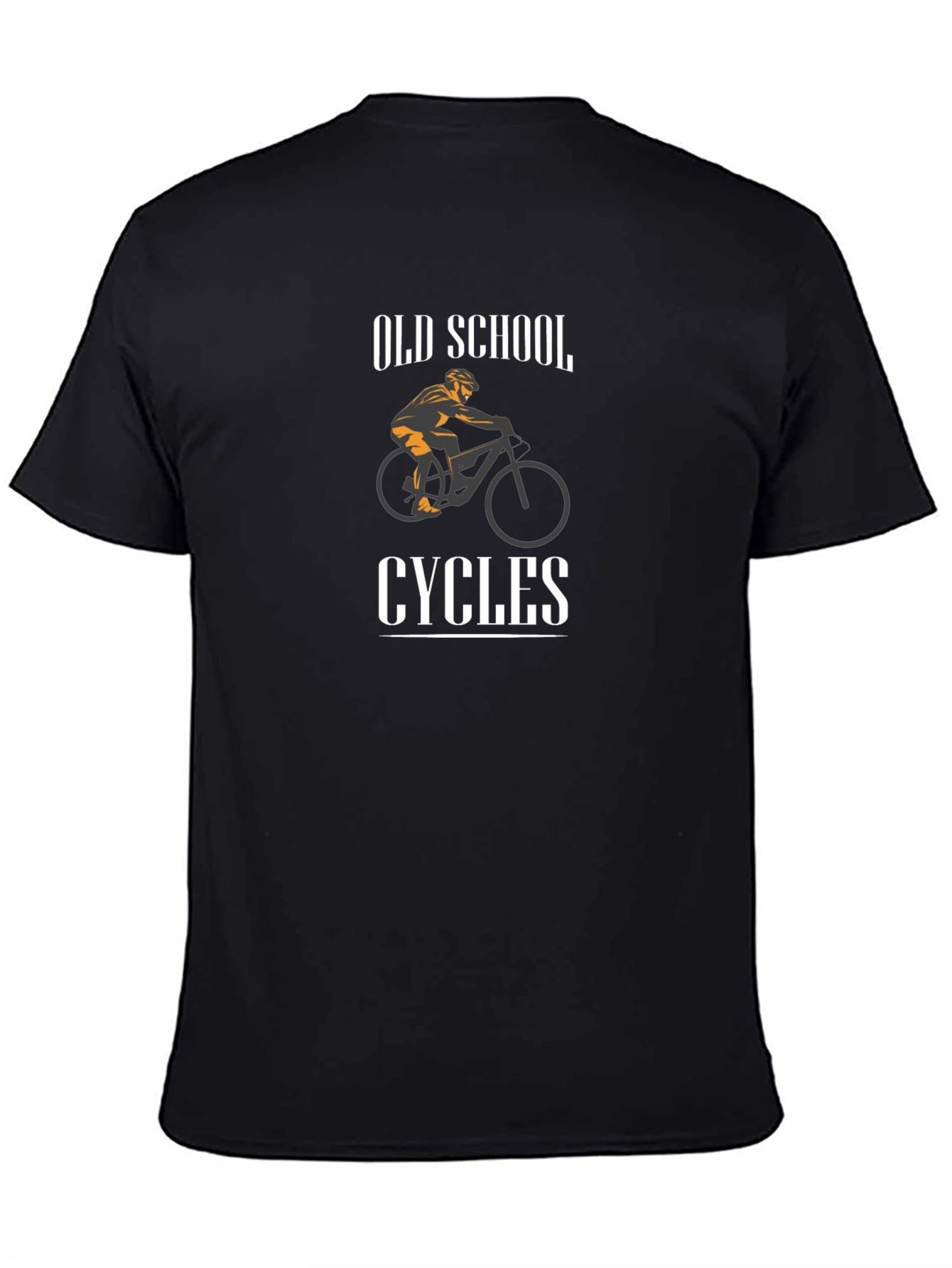 Black Old School Cycles T-Shirt view 4