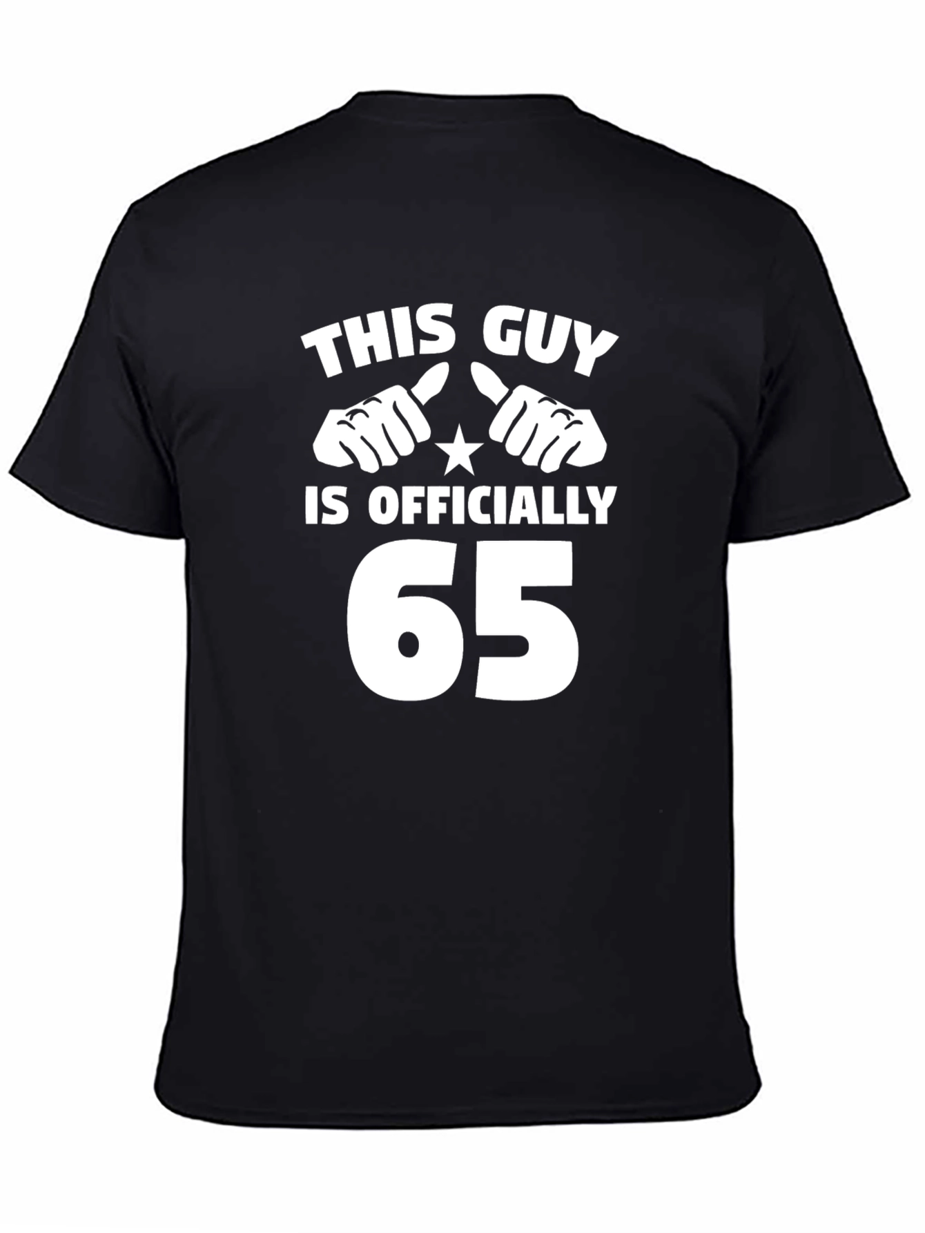 Black Funny 65th Birthday T-Shirt view 4
