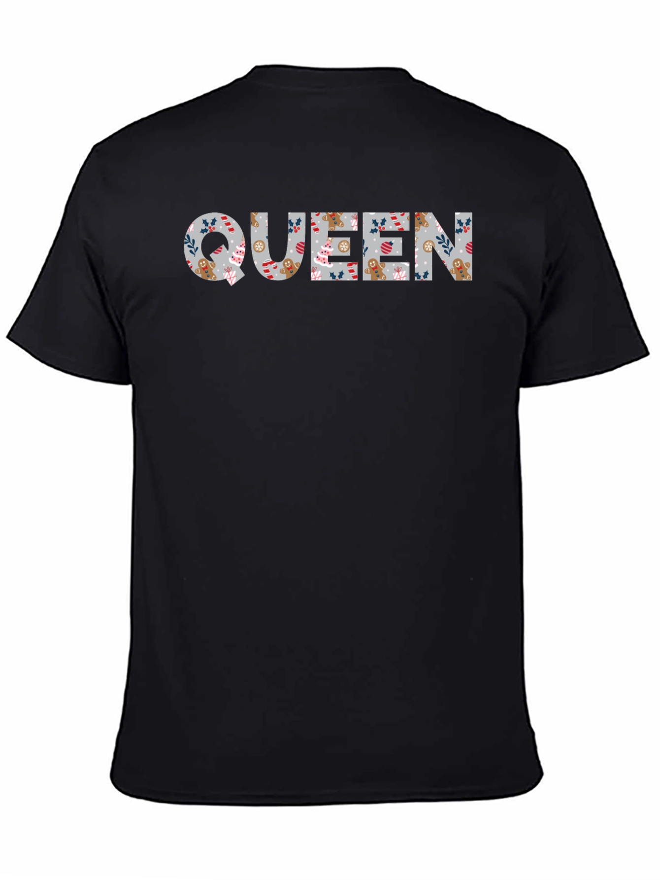 Black Queen Gingerbread Holiday T-Shirt view 4