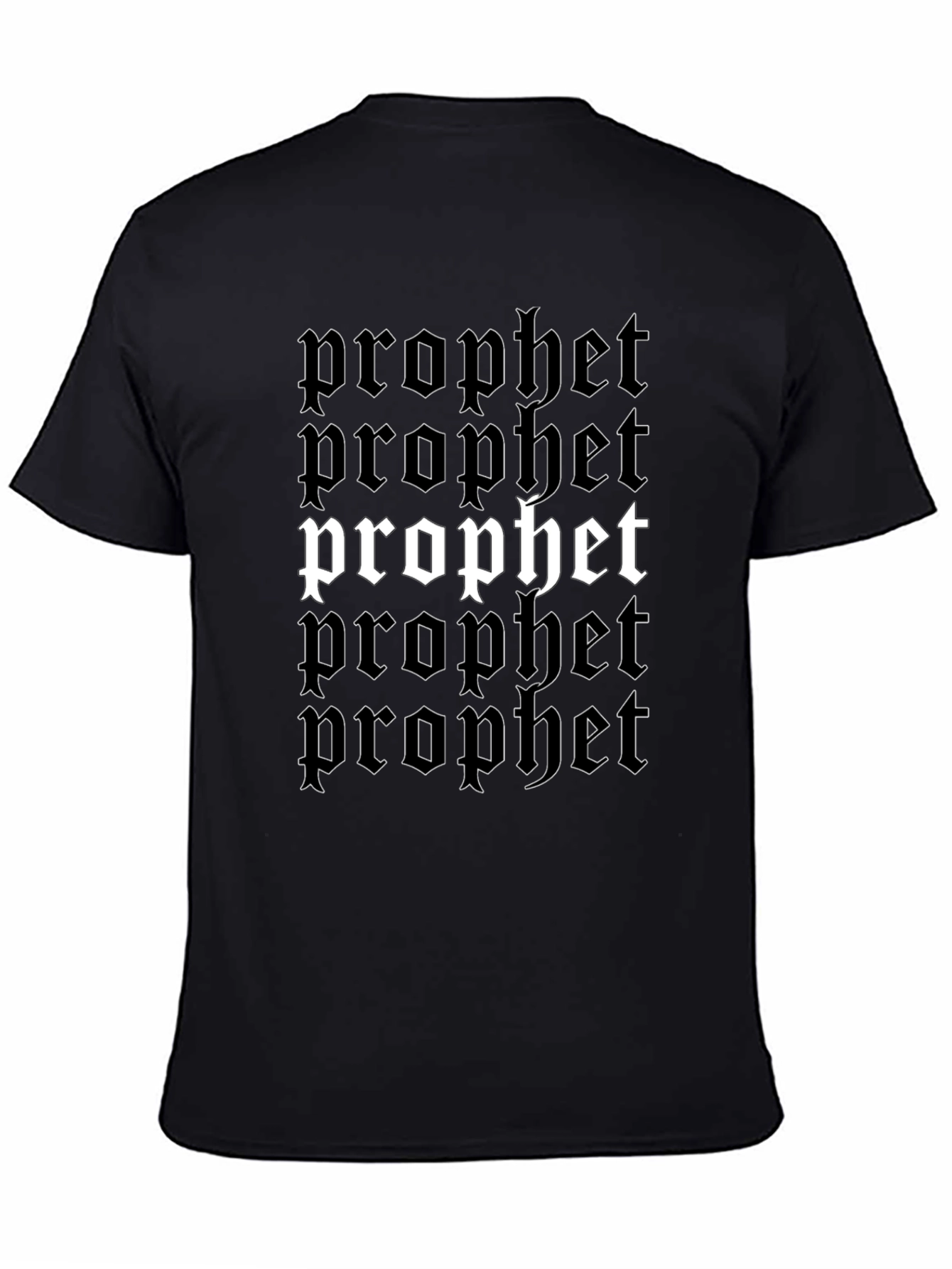 Black Prophet Graphic Tee - Black Crew Neck T-Shirt view 4