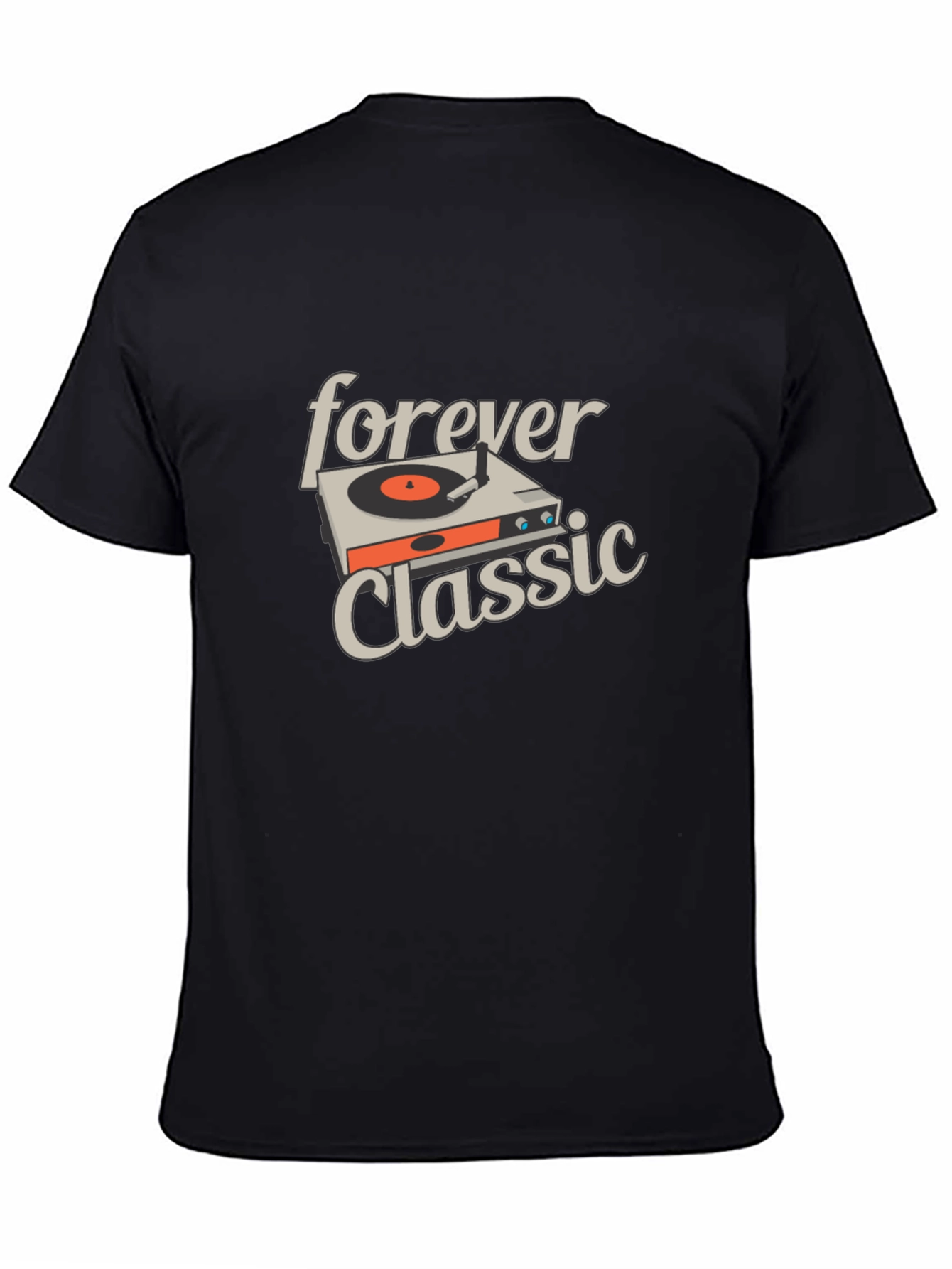 Black Forever Classic Graphic Tee - Music Lover Shirt view 4