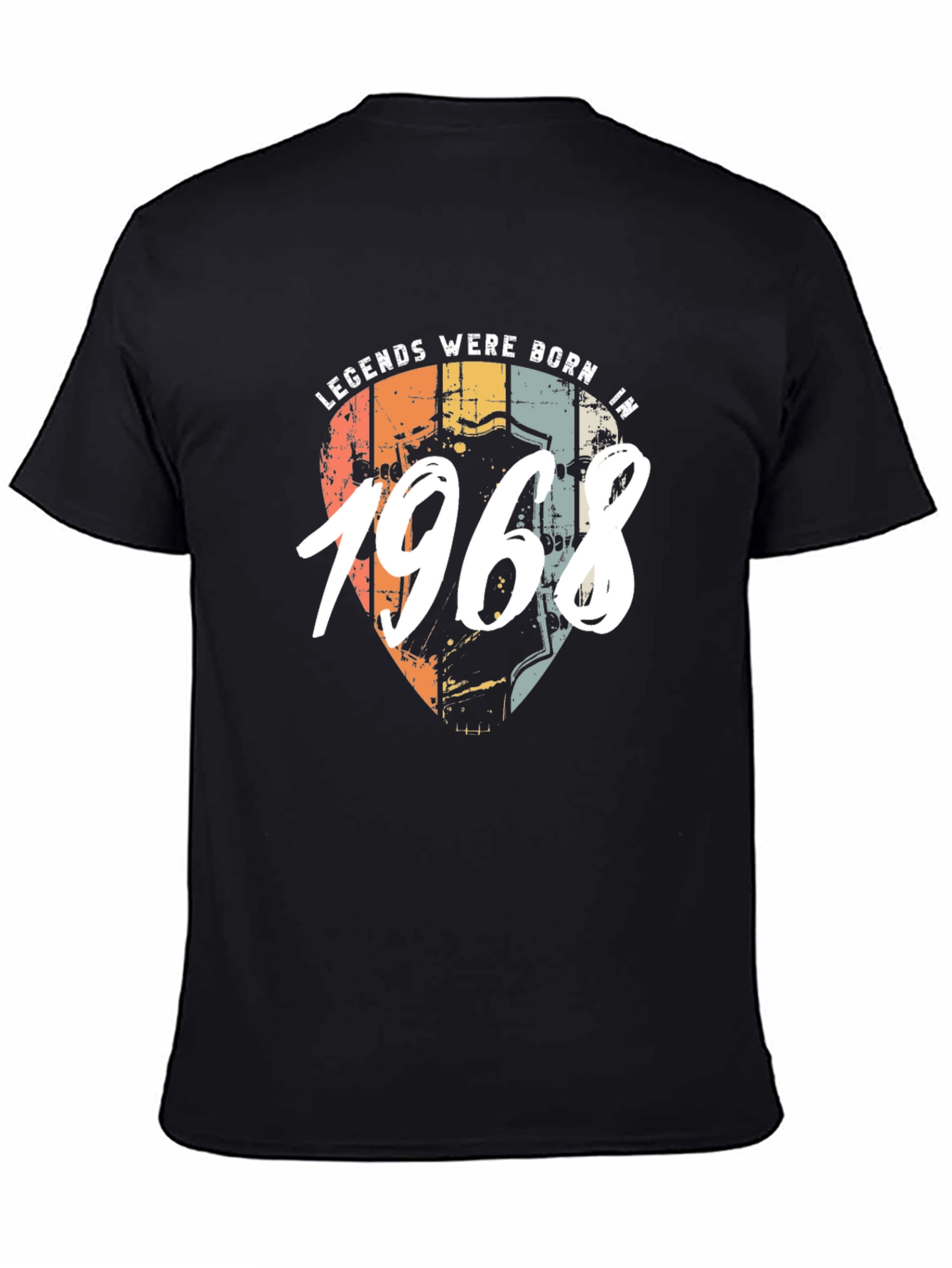 Black Legends Born In 1968 Black T-Shirt view 4