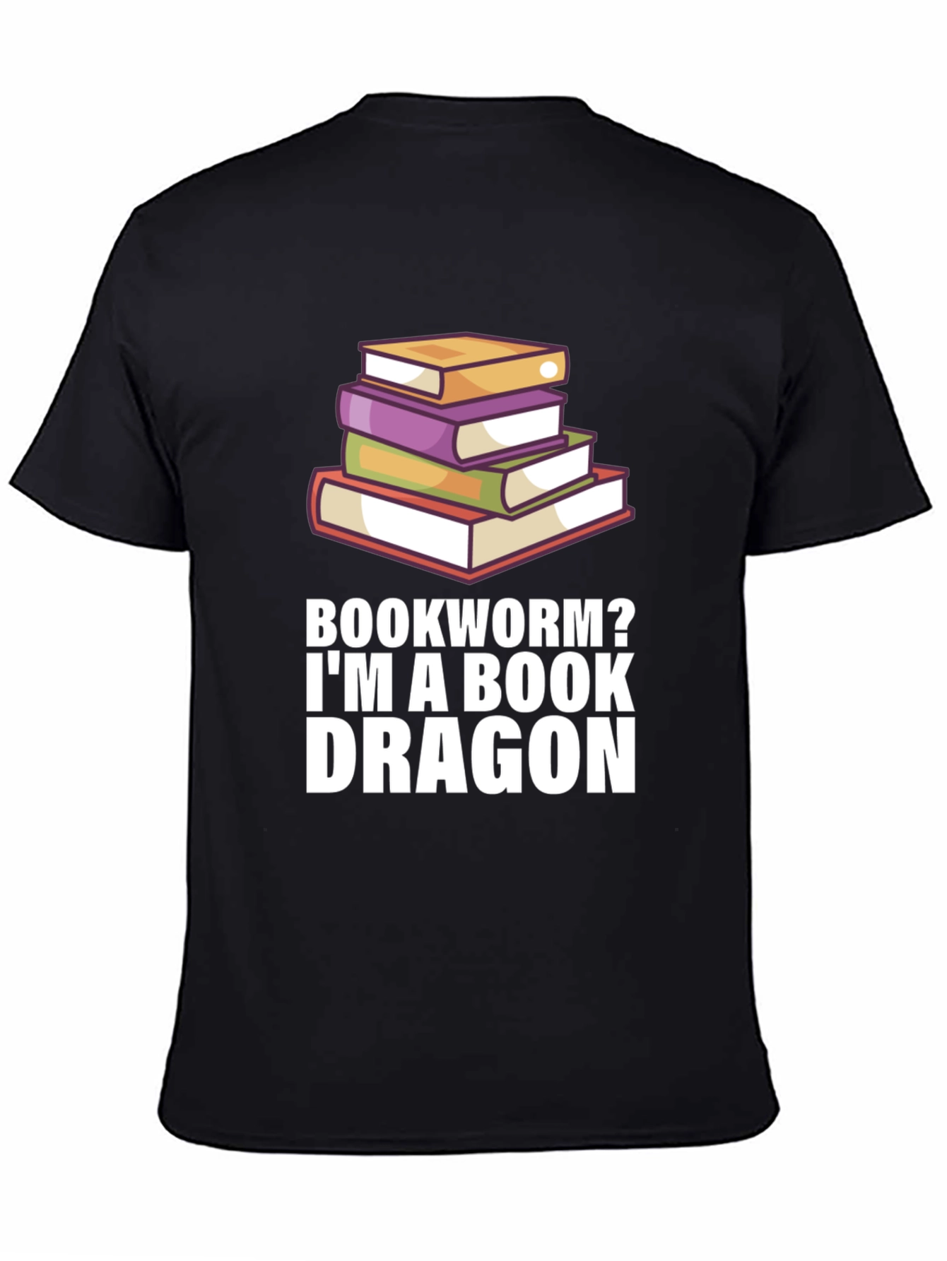Black Book Dragon Graphic Tee - Black Cotton T-Shirt view 4