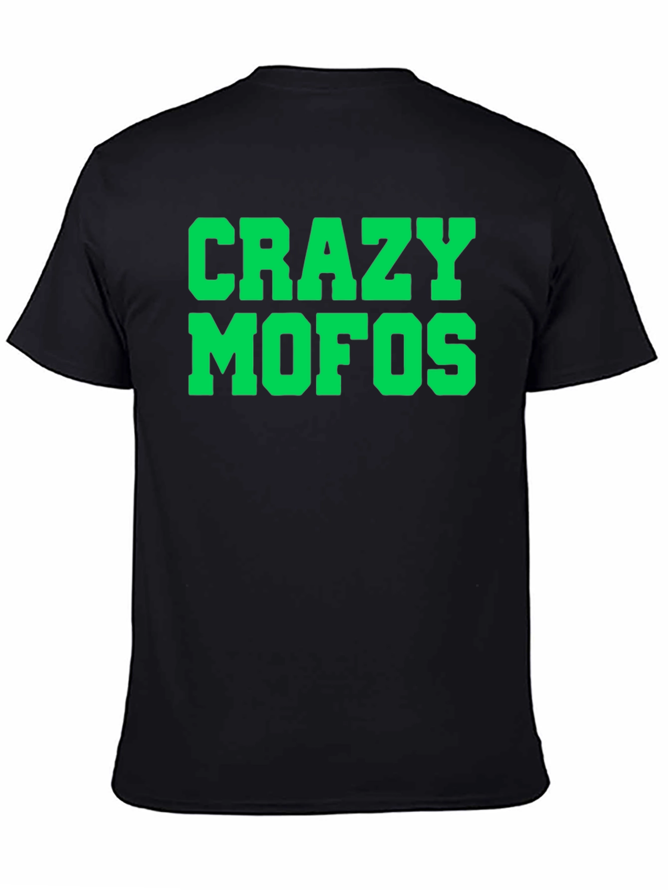 Black Crazy Mofos Graphic Tee - Bold Statement T-Shirt view 4