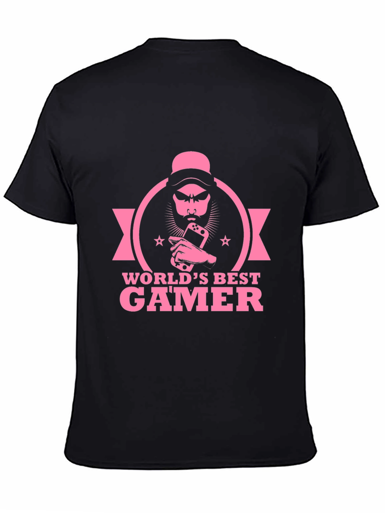 Black World's Best Gamer T-Shirt - Black Cotton Tee view 4