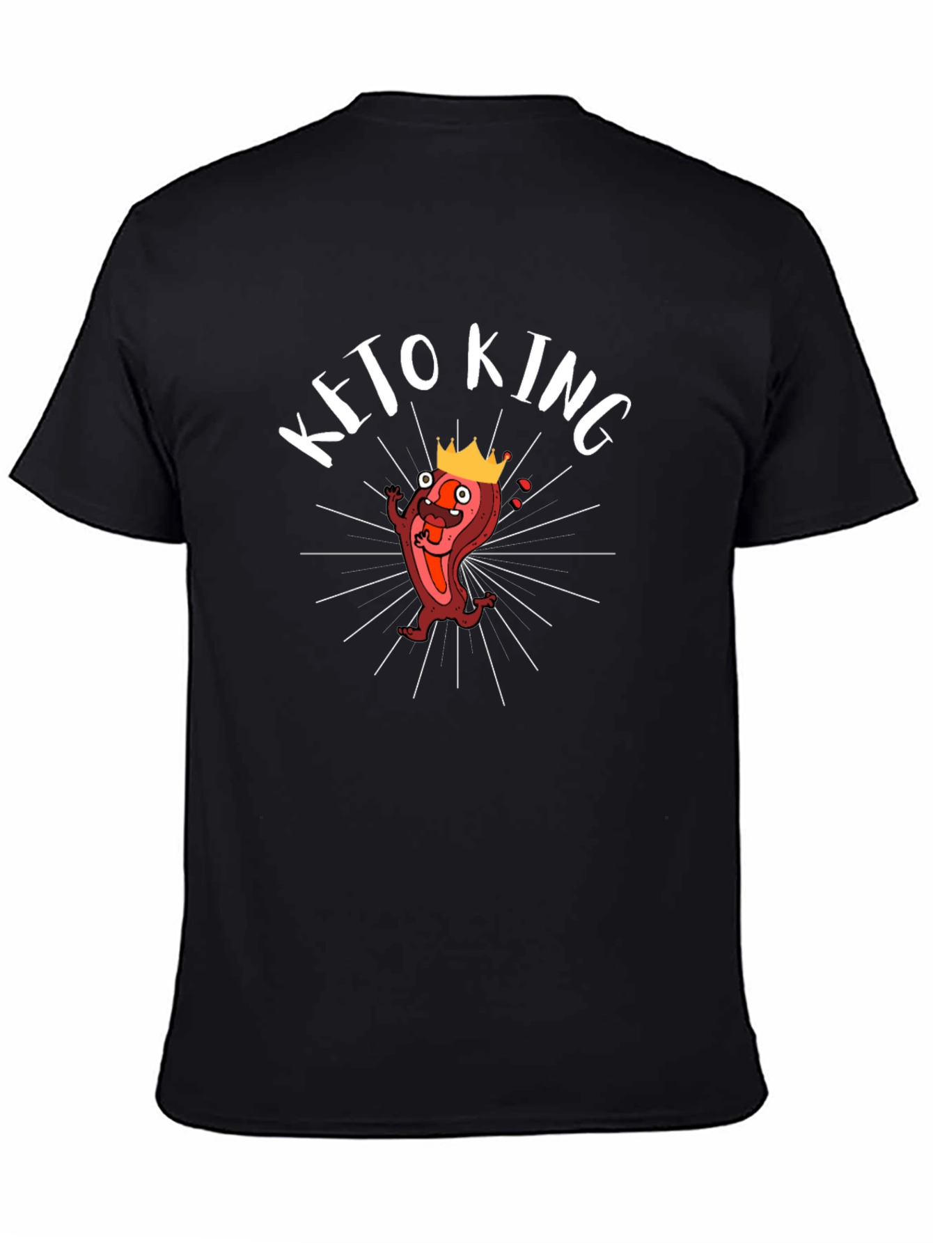 Black Keto King Black Graphic T-Shirt view 4