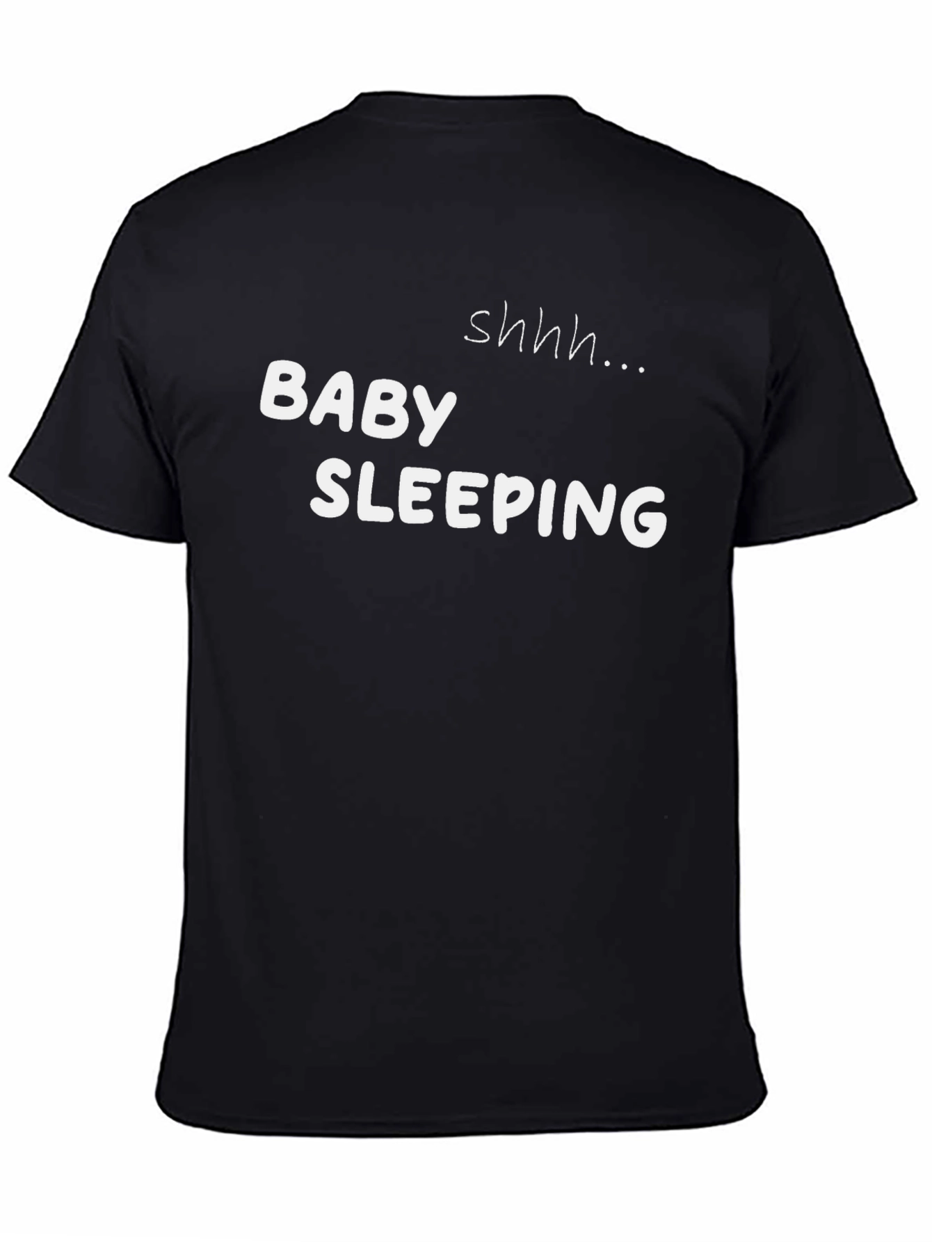 Black Baby Sleeping Graphic Tee - Black view 4