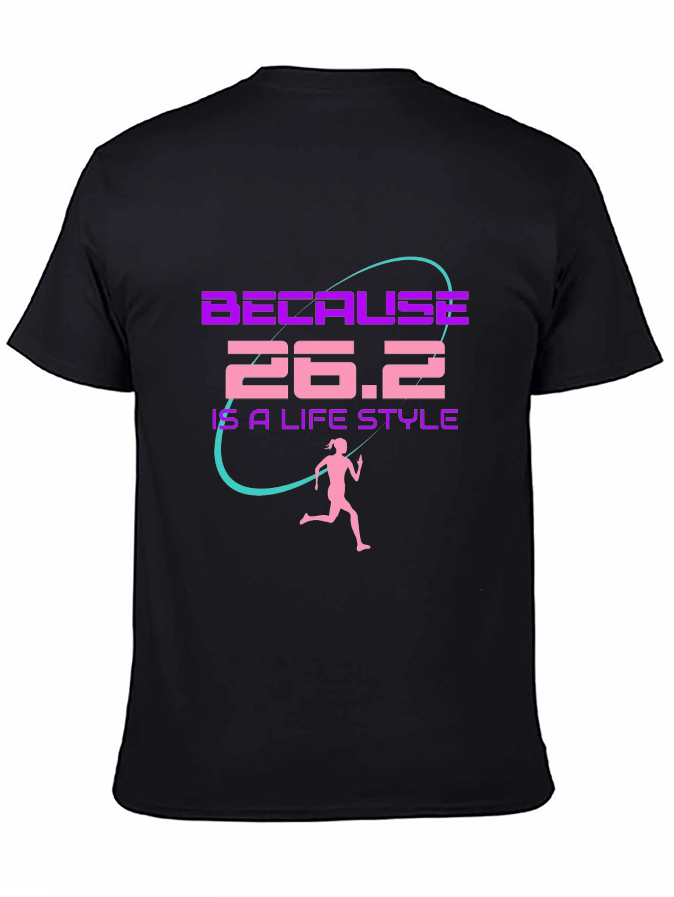 Black 26.2 Marathon Lifestyle T-Shirt - Running Apparel view 4