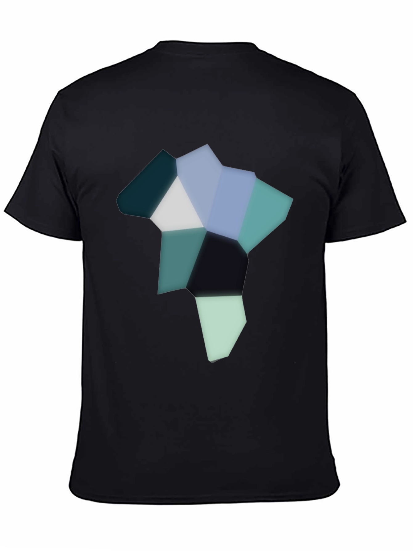 Black Abstract Geometric Graphic Tee - Modern Style view 4