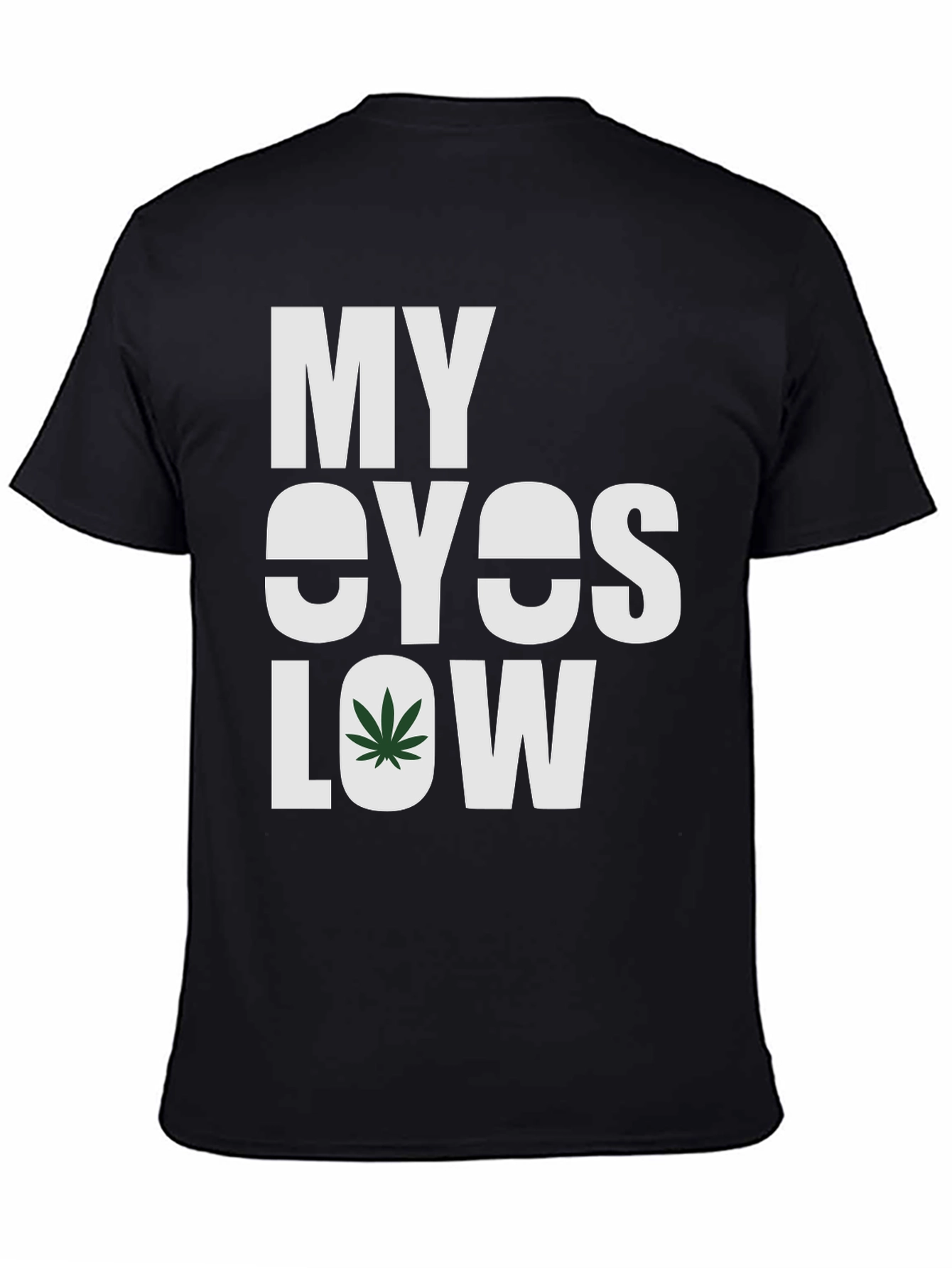 Black My Eyes Low Graphic Tee - Cannabis Inspired view 4
