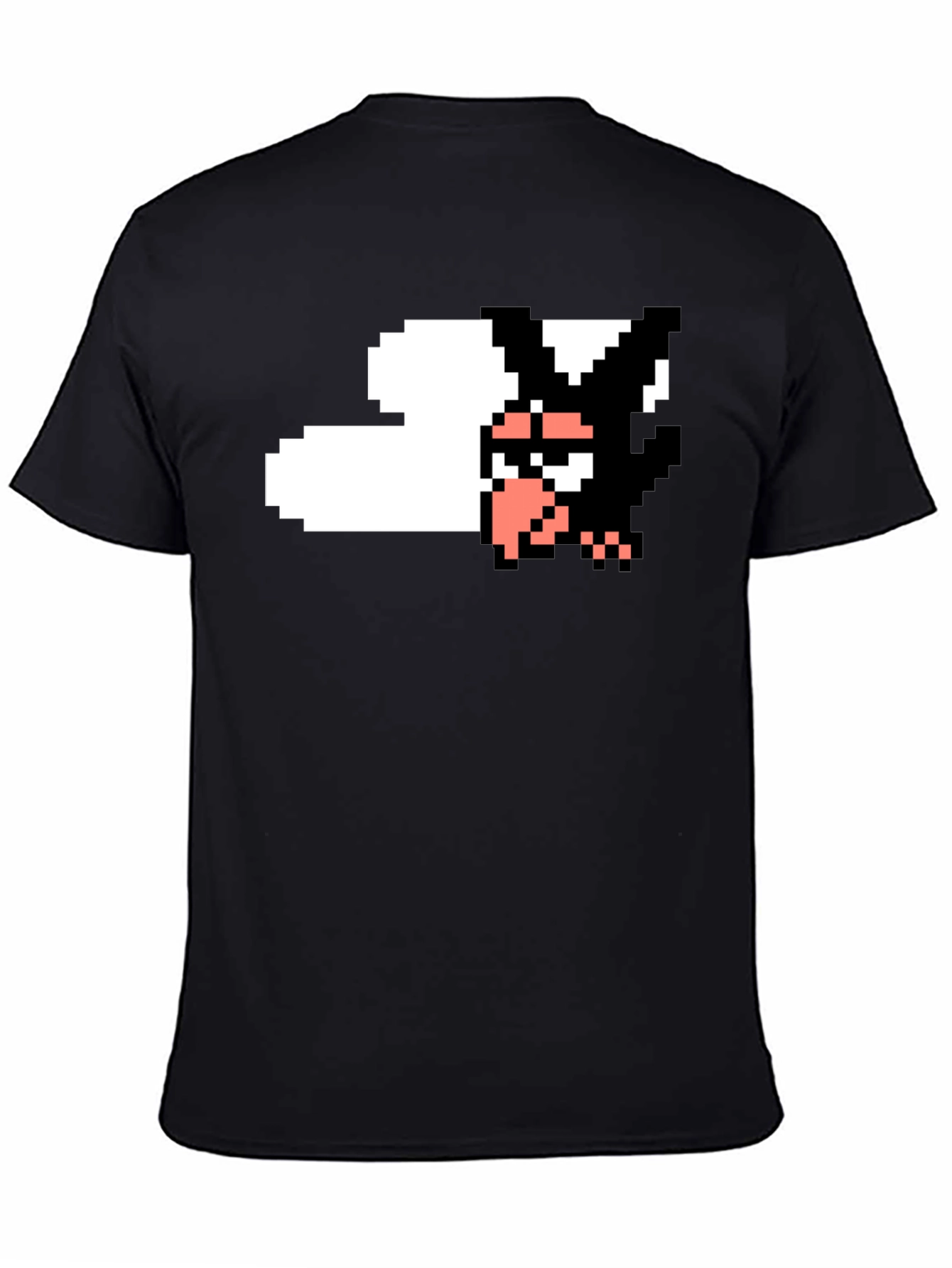 8-Bit Crow T-Shirt - Black Cotton Tee - 4