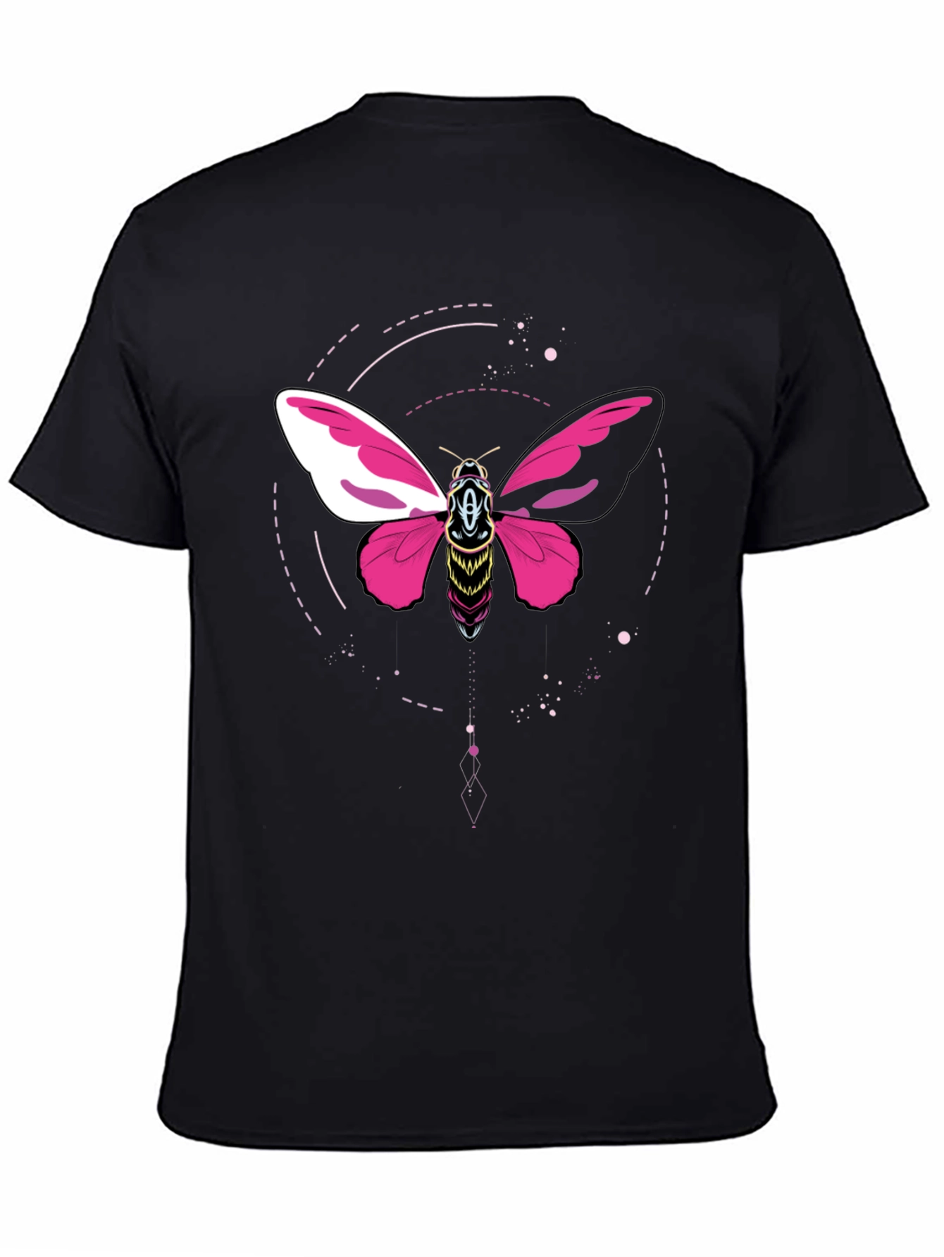 Black Moth Graphic Black T-Shirt view 4