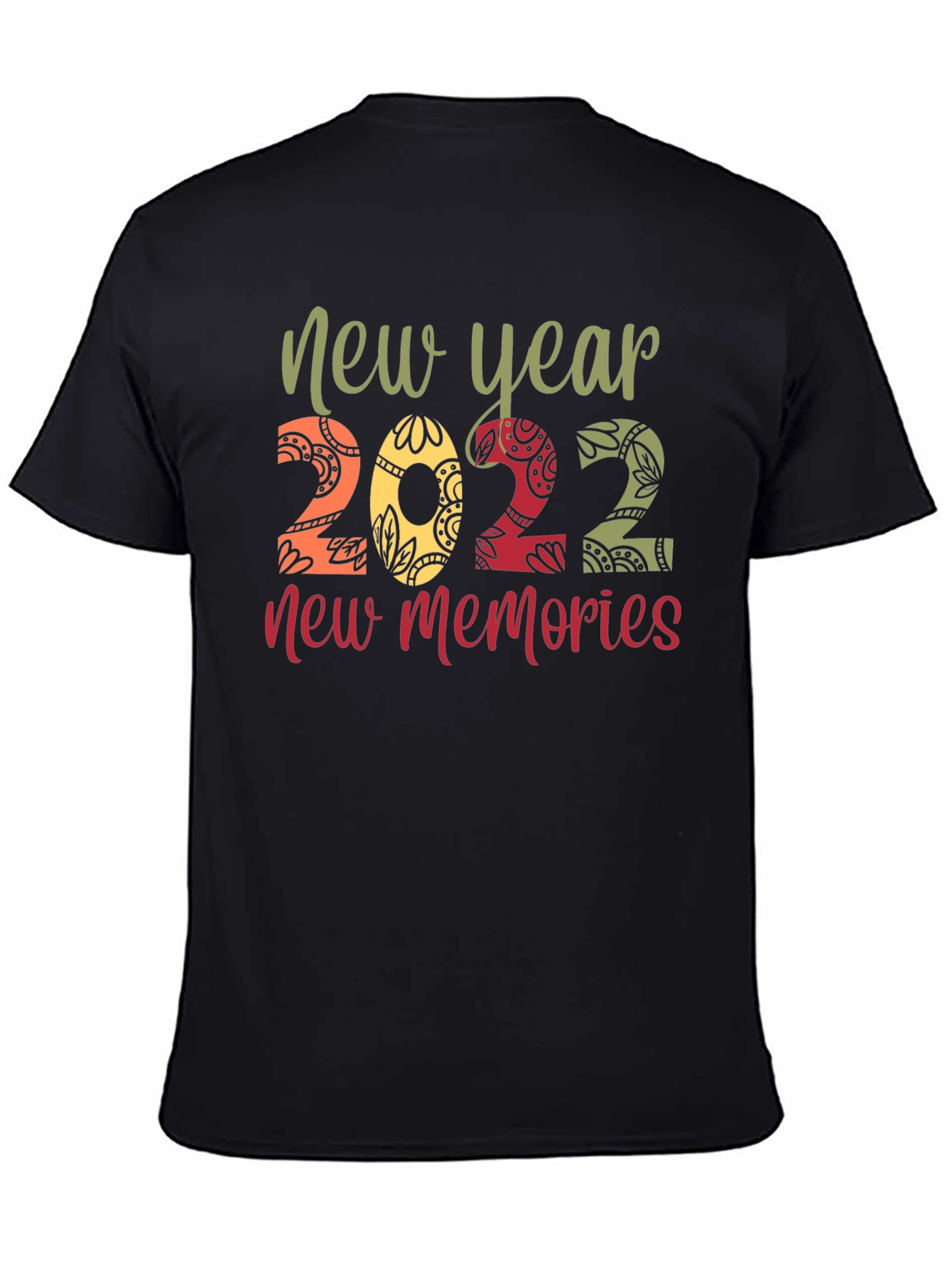 Black New Year 2022 Memories Graphic Tee view 4