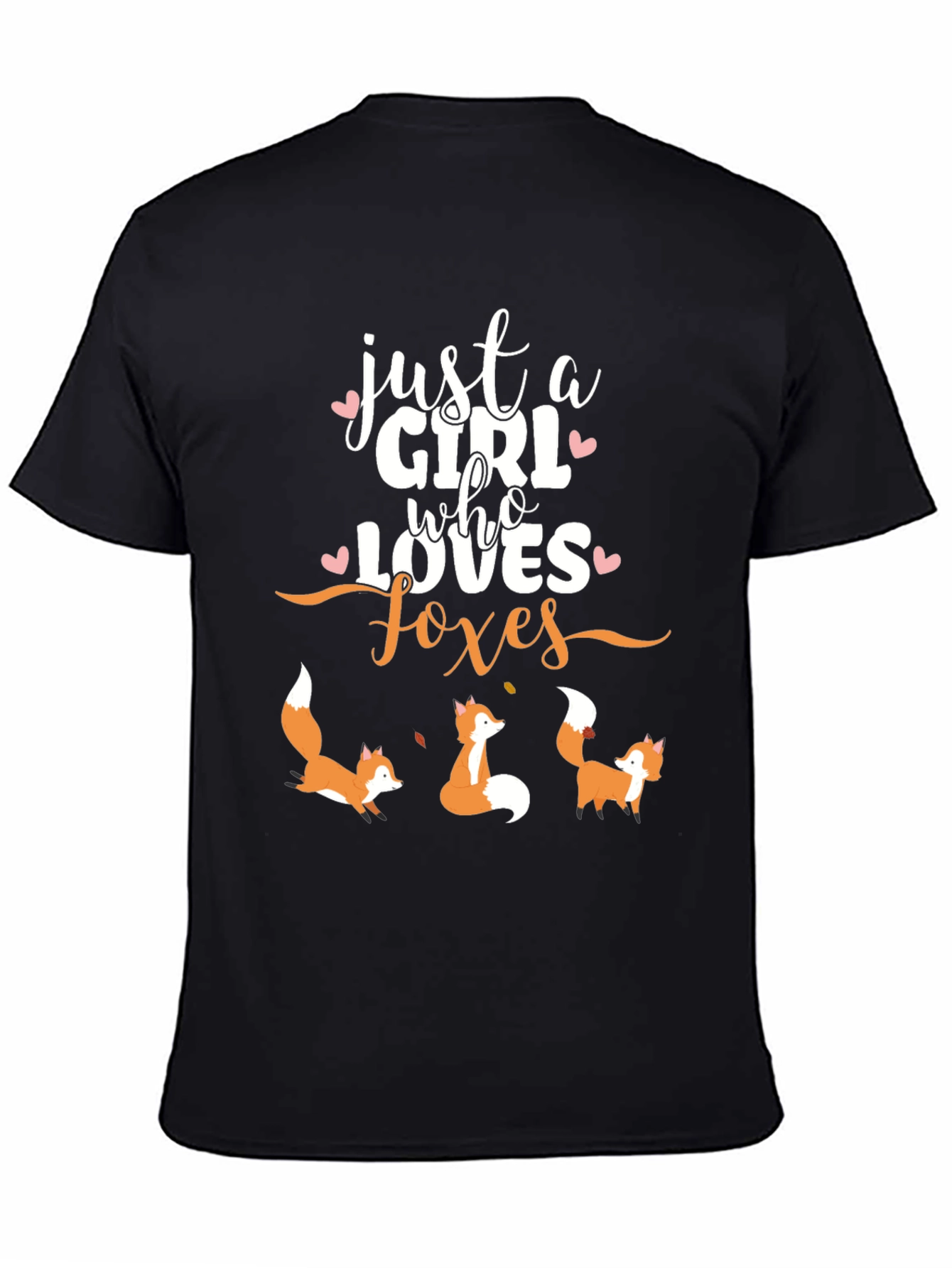 Black Girl Loves Foxes T-Shirt view 4