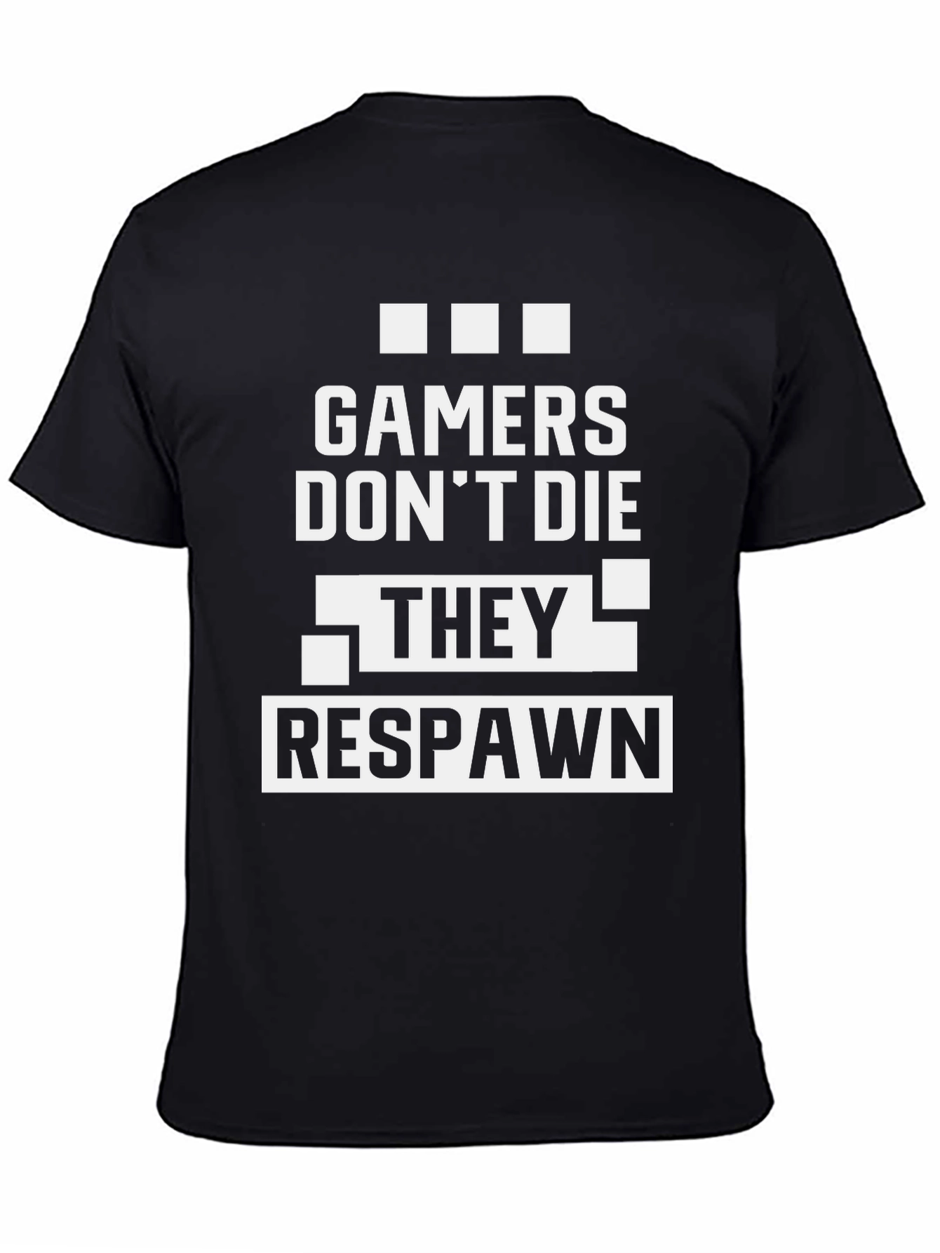 Black Gamers Don't Die, They Respawn T-Shirt view 4