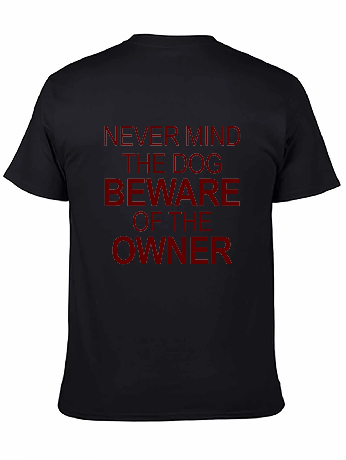Black Funny Dog Owner Beware Graphic T-Shirt view 4