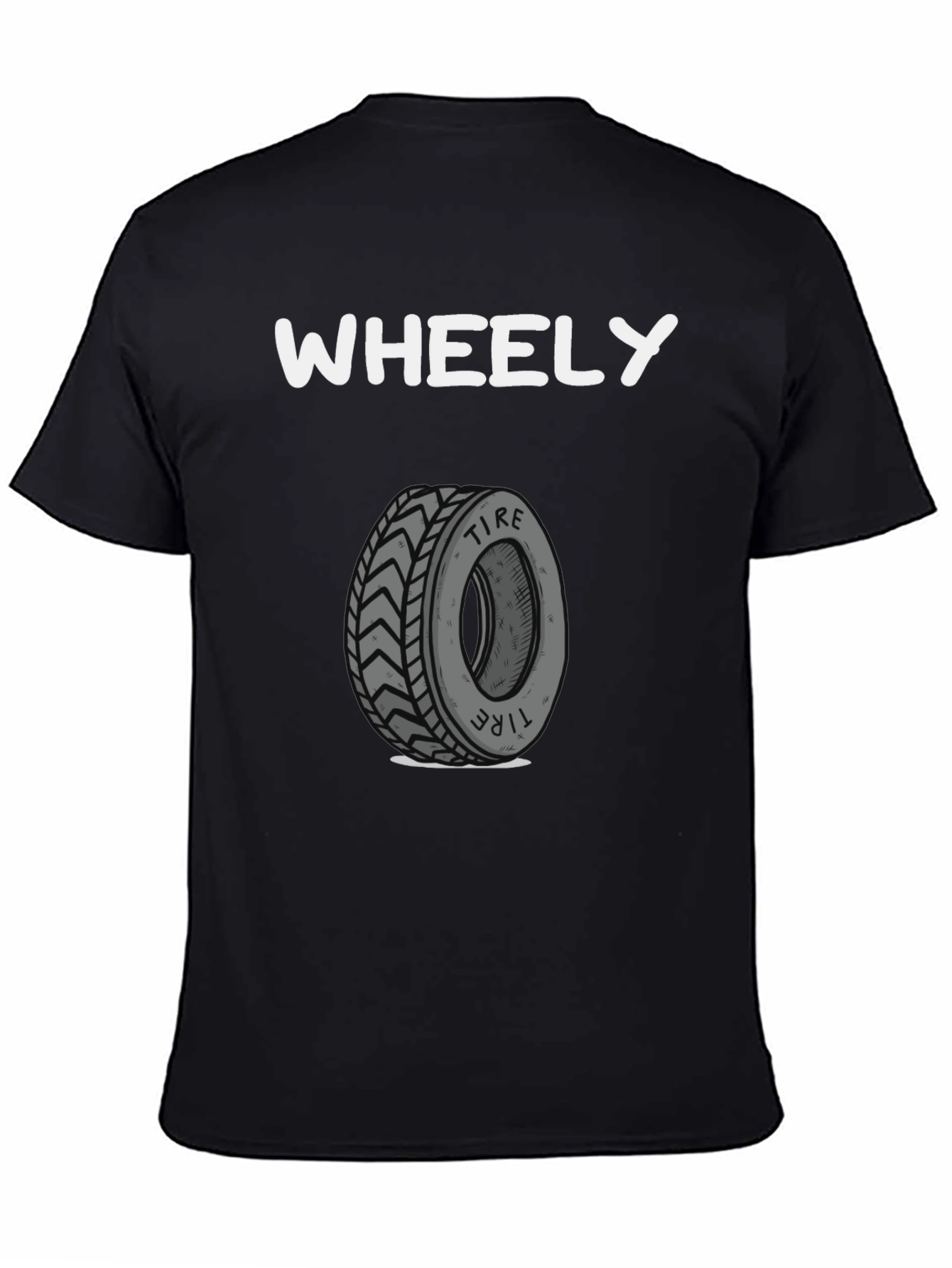 Wheely Tire T-Shirt -  Cool Graphic Tee - 4